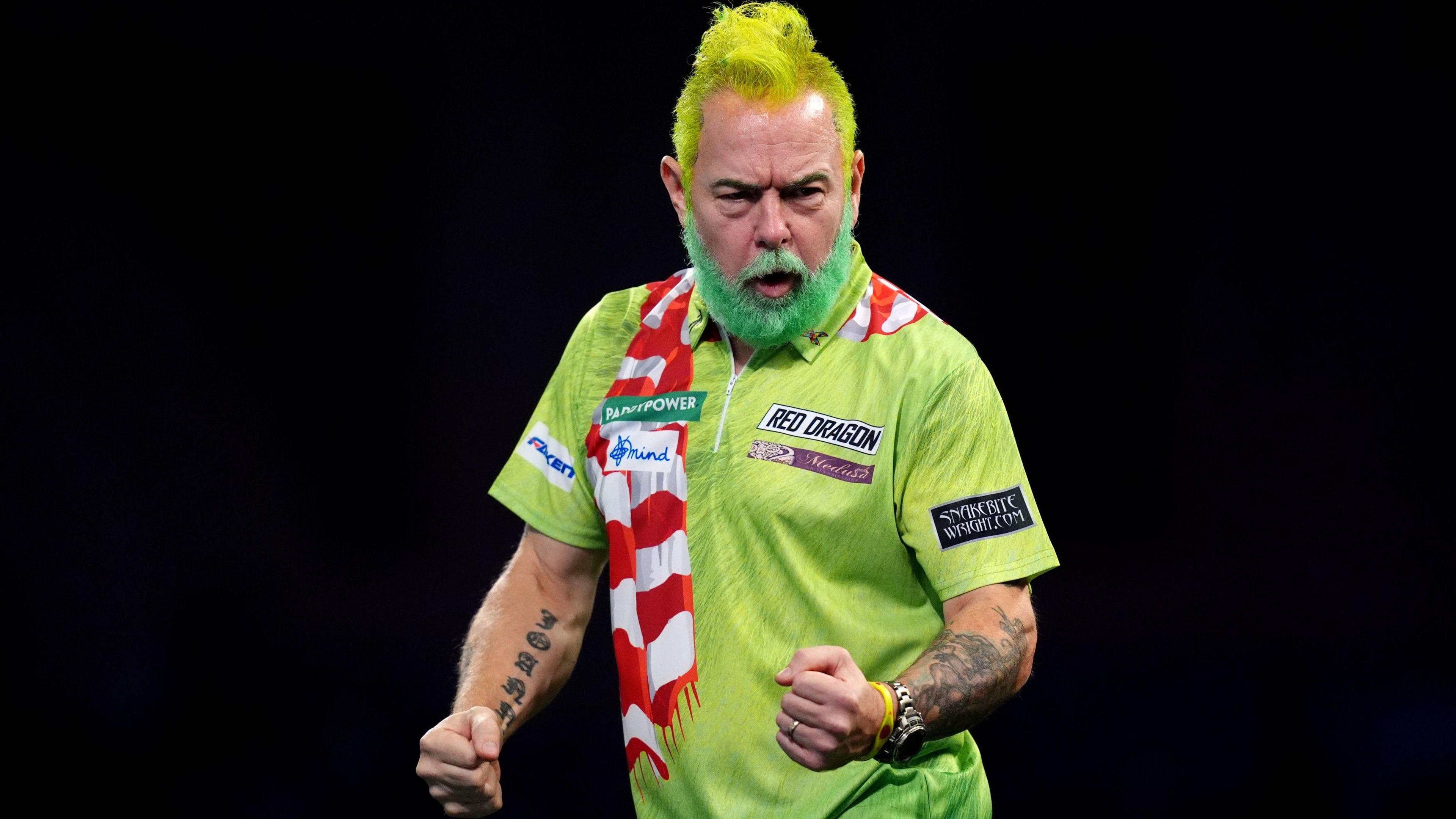 Peter Wright celebrates