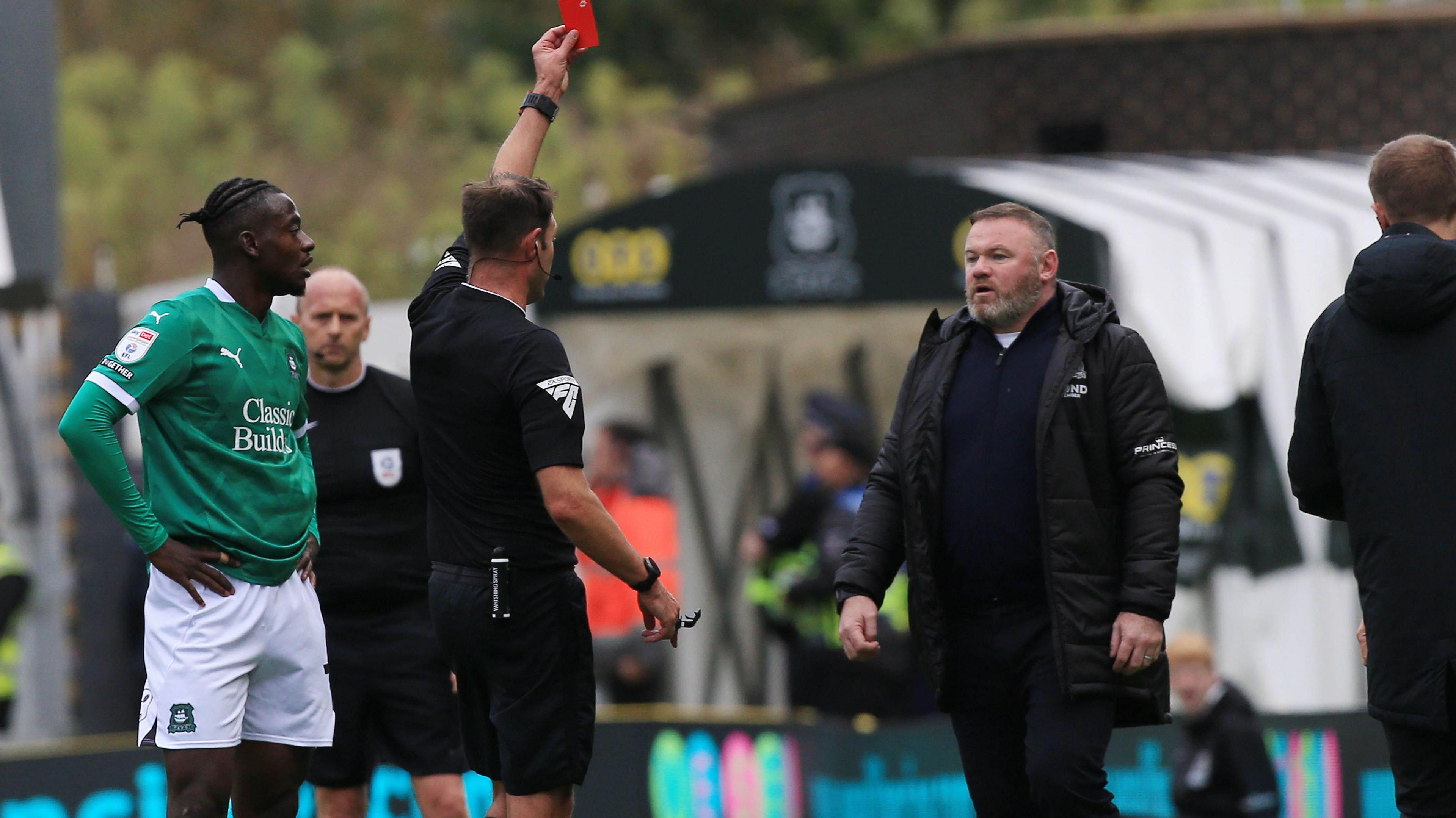 Wayne Rooney sent off