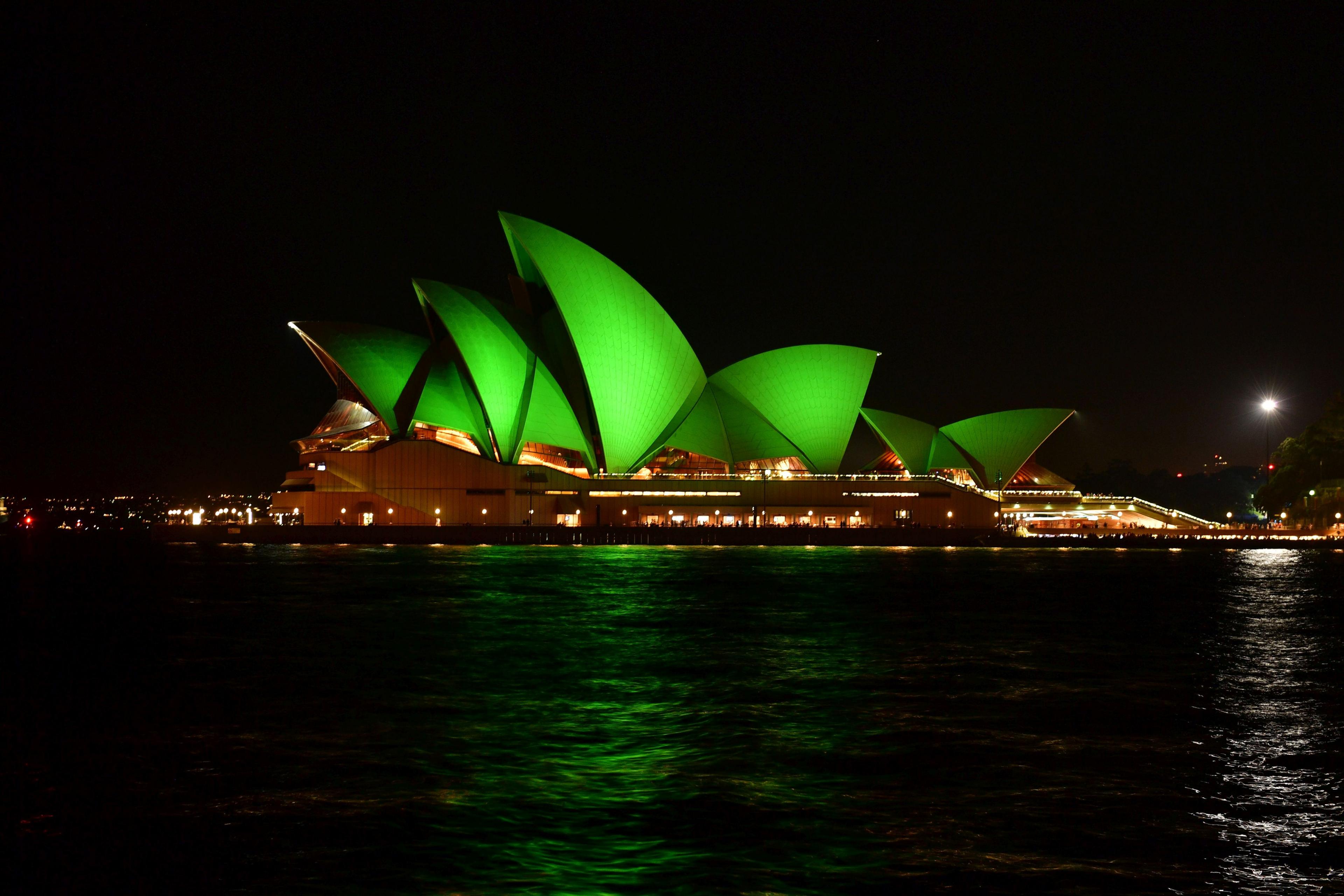 Sydney Opera House goes green for St Patrick's Day