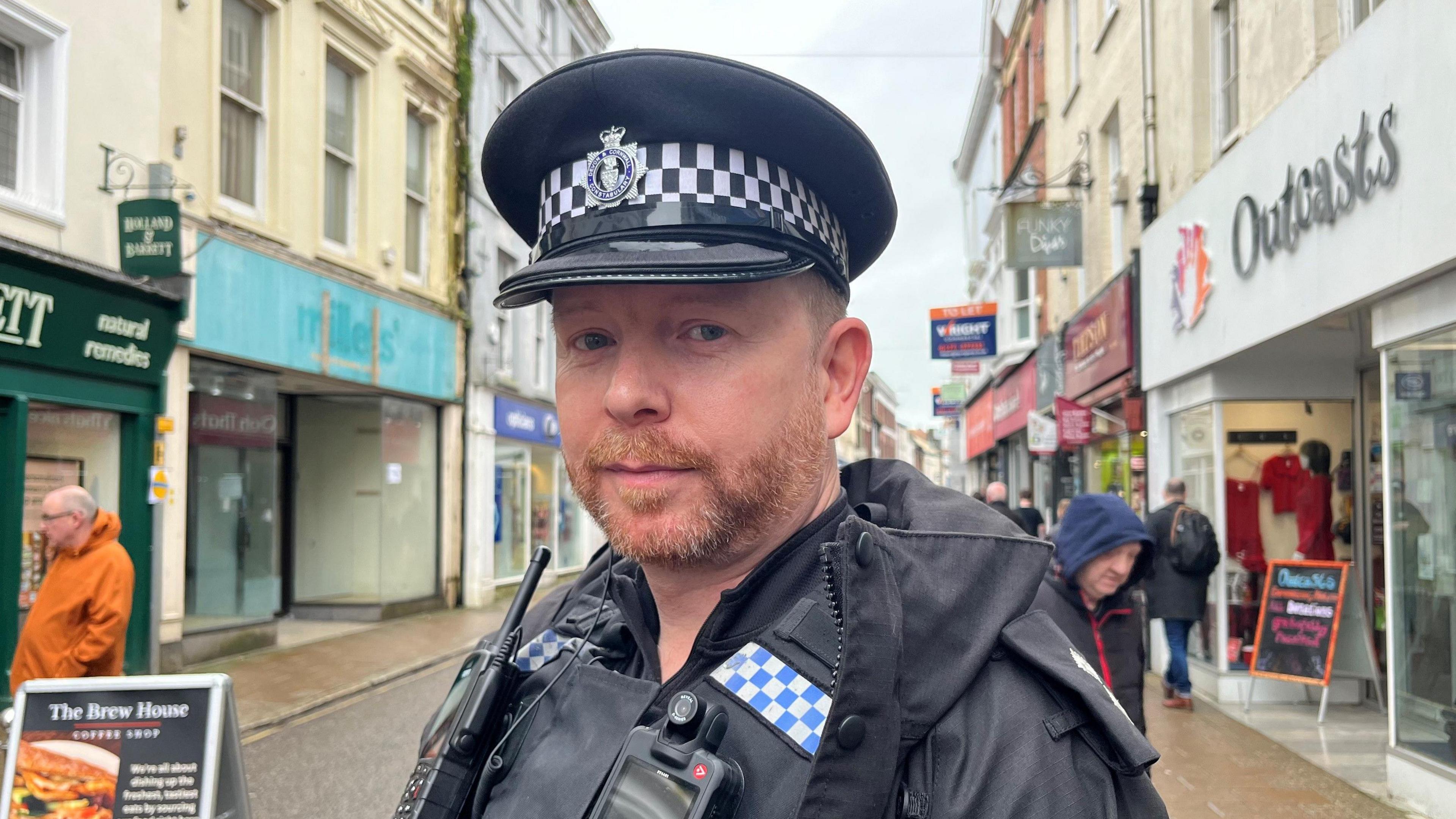 Inspector on Barnstaple High Street