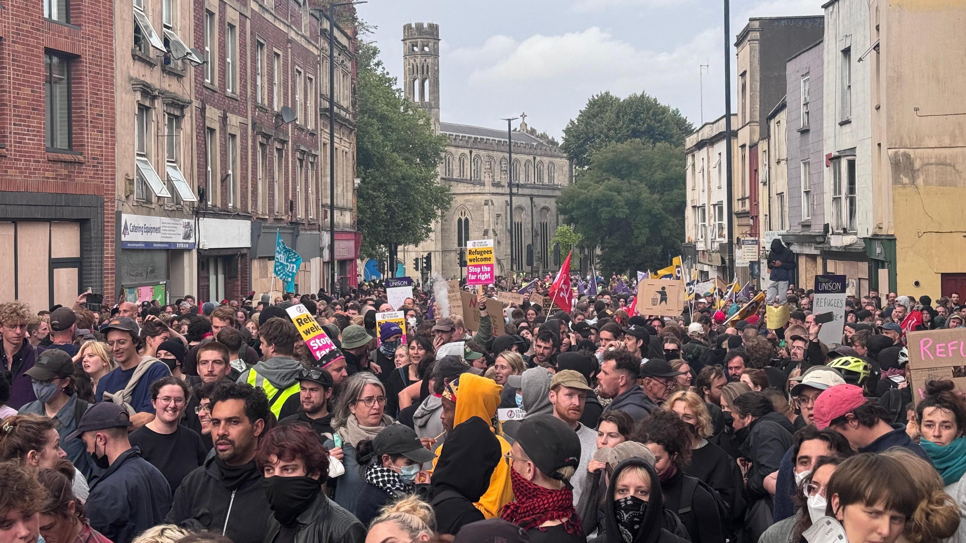 The anti-racism protests in Bristol 