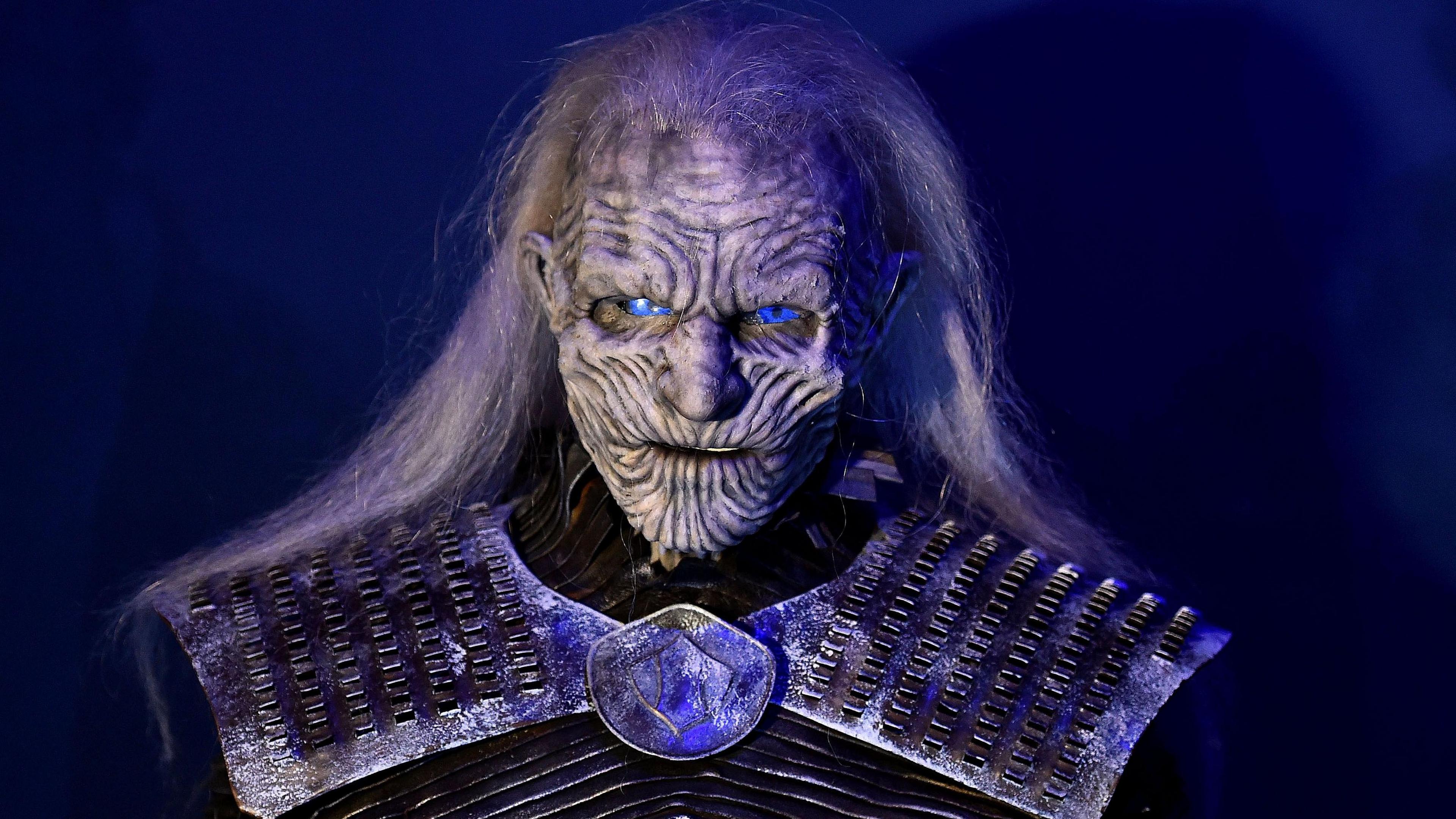 A White Walker on display at the Game Of Thrones: The Touring Exhibition press launch at Titanic Exhibition Centre on April 10, 2019 in Belfast, Northern Ireland. 