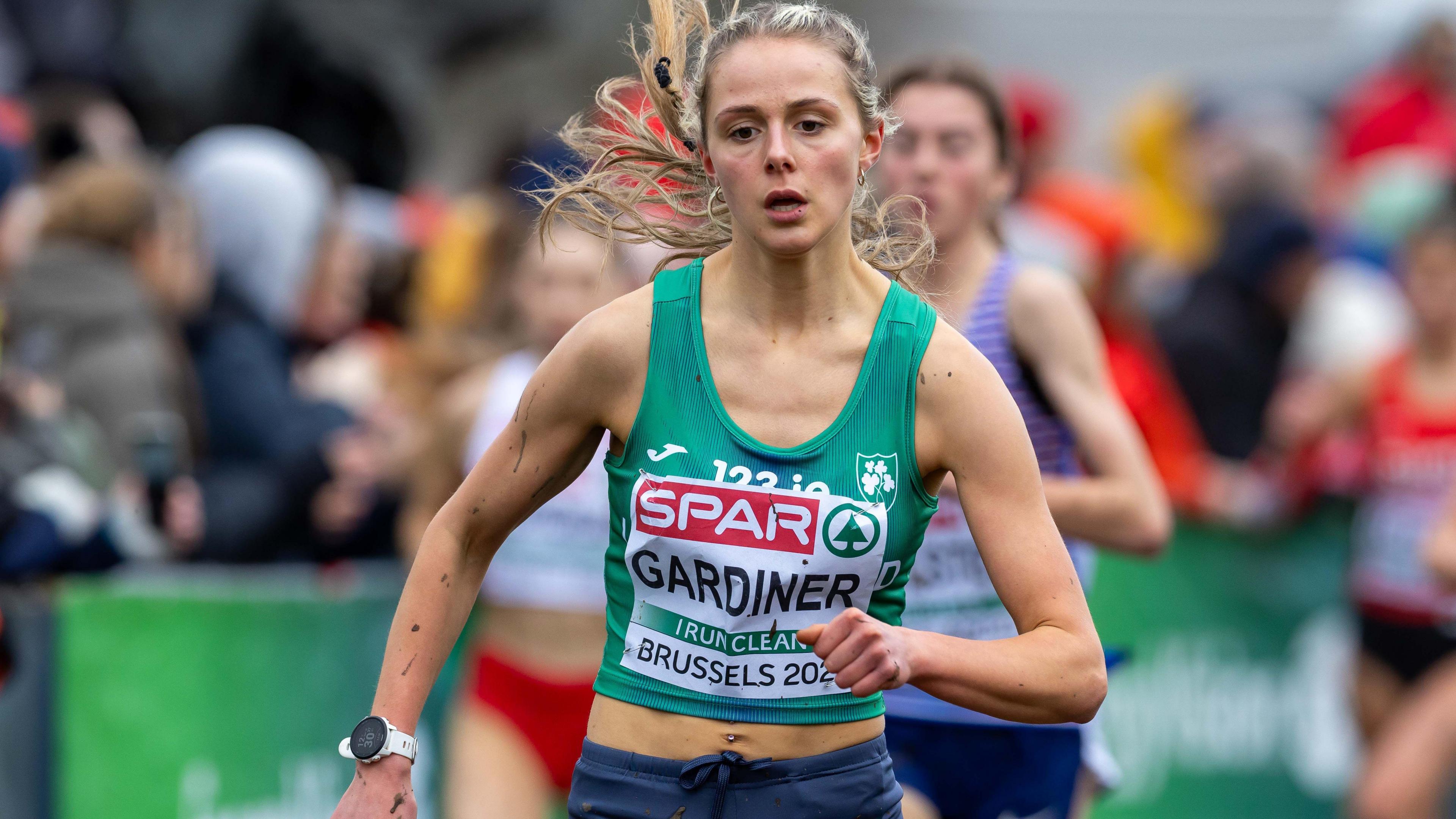 East Down athlete Anna Gardiner in action at last year's European Cross Country Championships in Brussels