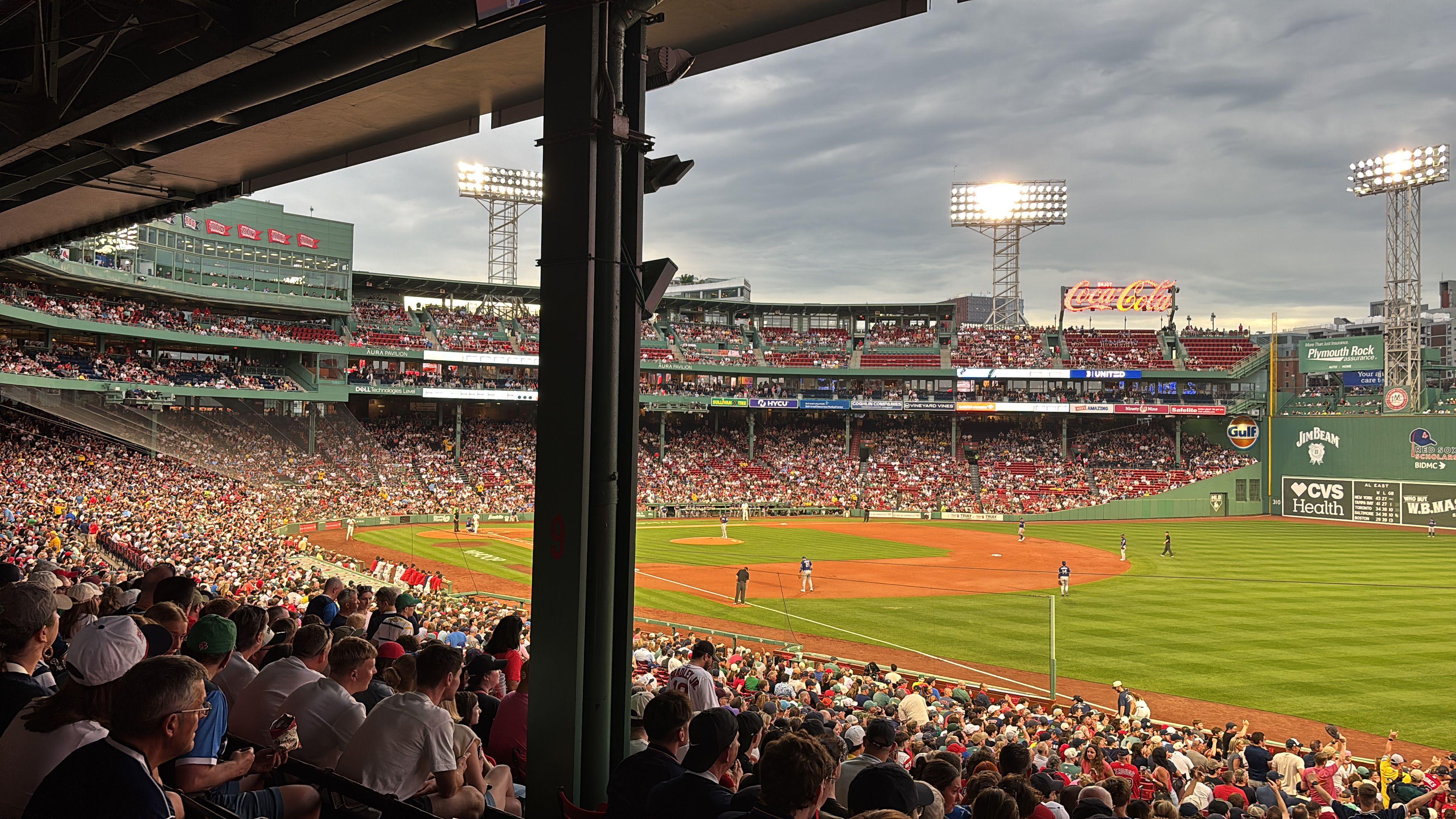 A general shot of a packed Fenway Park