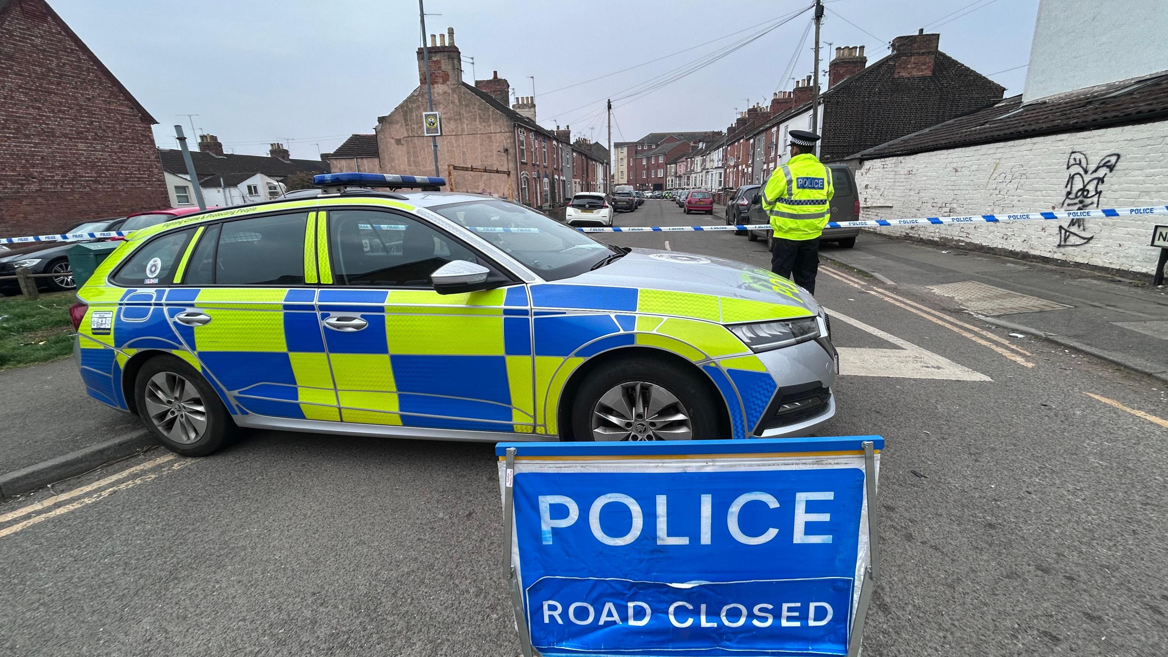 Police scene guard at Newcomen Road