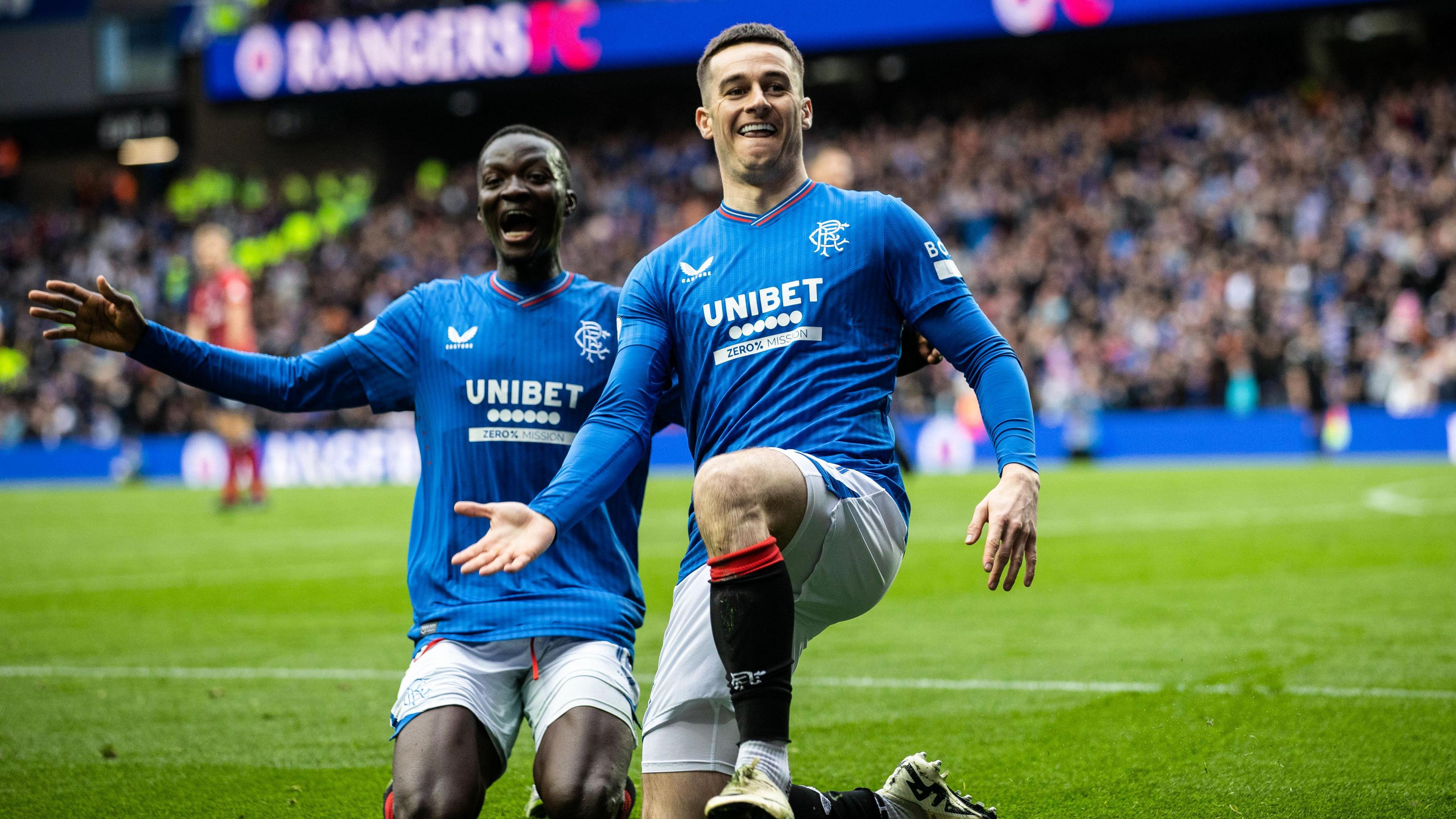 Tom Lawrence celebrates