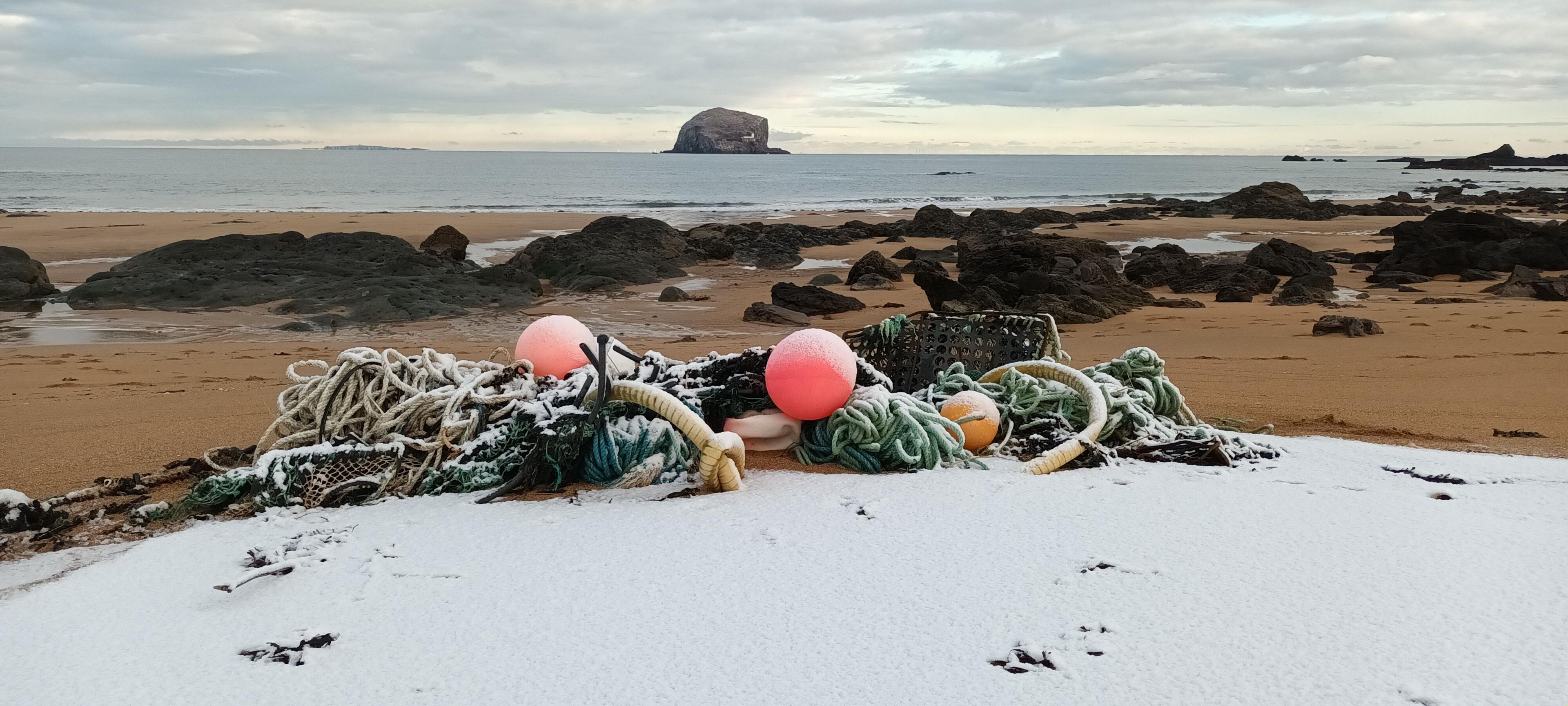 Beach with view of bass rock