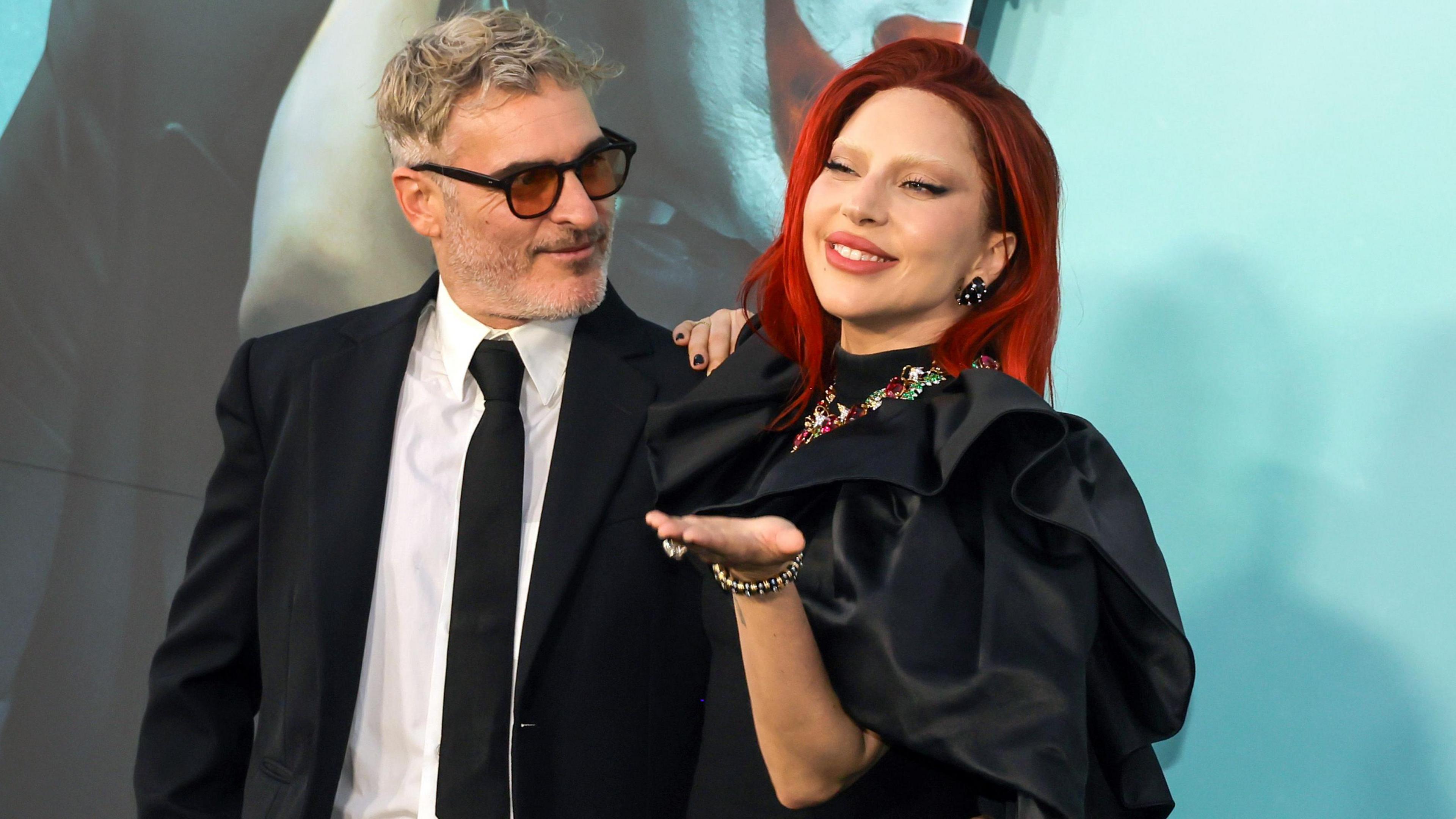 Joaquin Phoenix and Lady Gaga attend the Los Angeles premiere of Warner Bros. Pictures Joker: Folie a Deux at TCL Chinese Theatre on September 30, 2024 in Hollywood, California