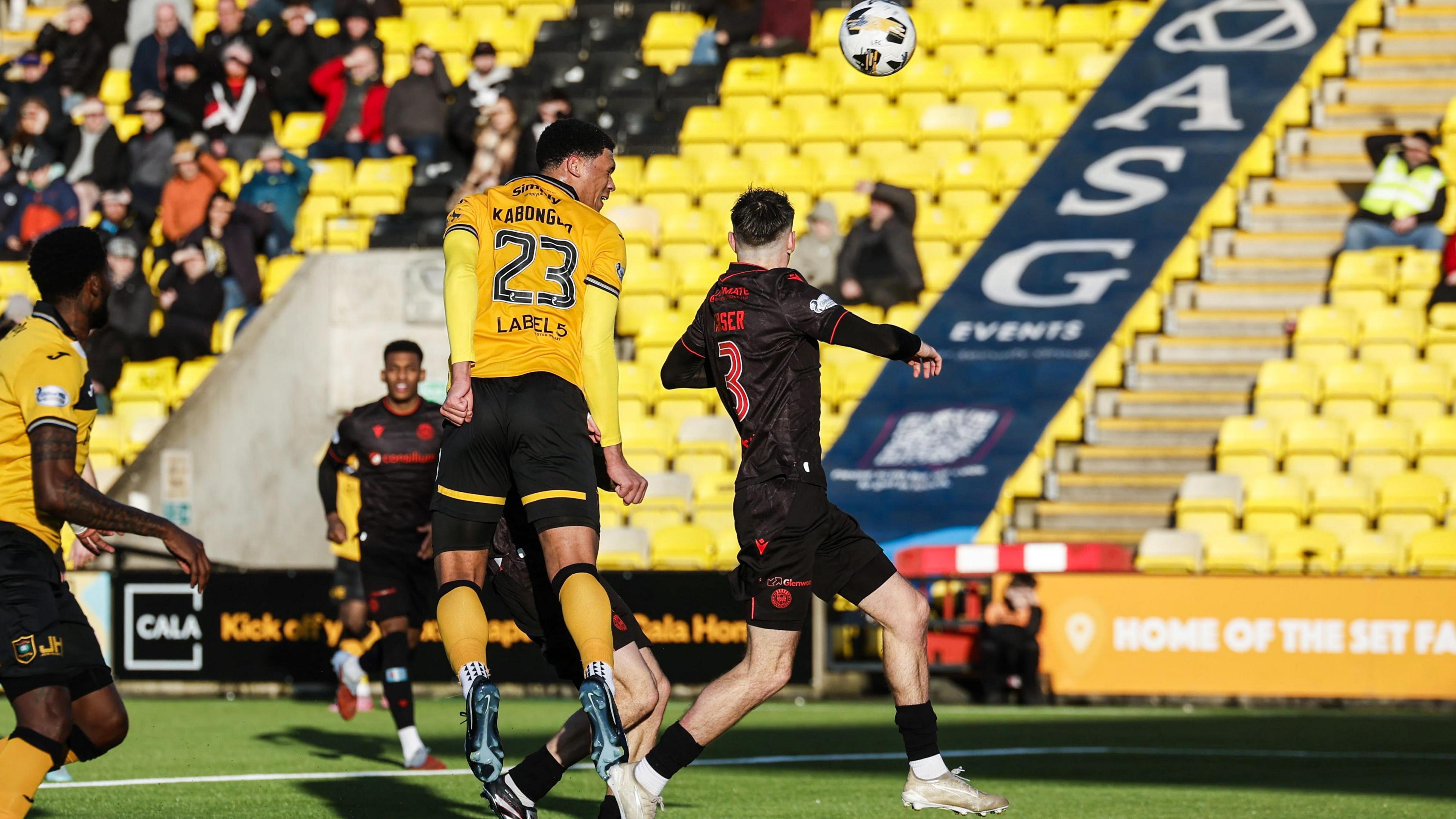  Livingston's Brooklyn Kabongolo scores to make it 1-1 during a William Hill Premiership match between Livingston and St Mirren at the Home of the Set Fare Arena
