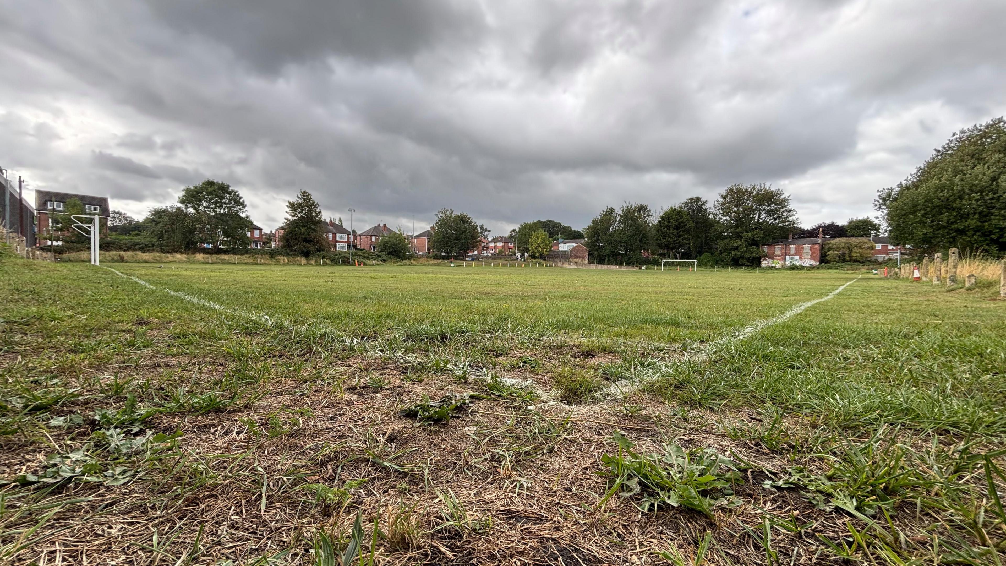 A photo of the pitch at the T.V. Sports Ground.