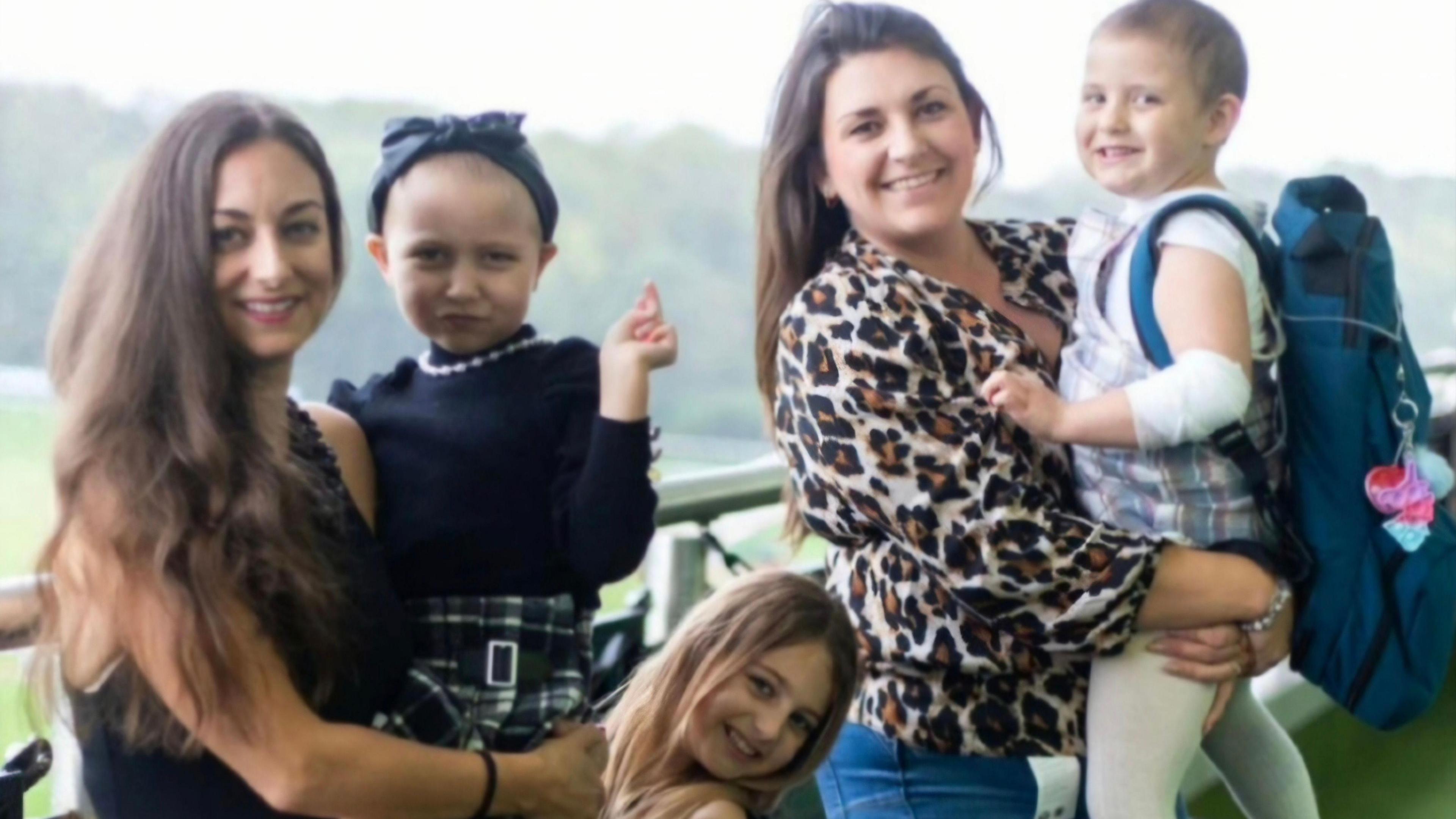 Left to right: Charlotte, Betsy, Betsy's sister Tilly, Jess and Lacie