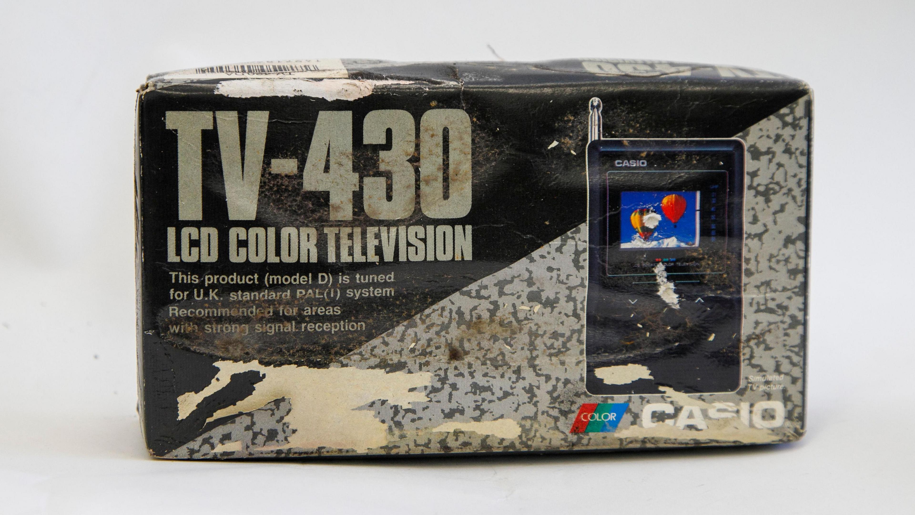 A box of a Casio pocket TV.