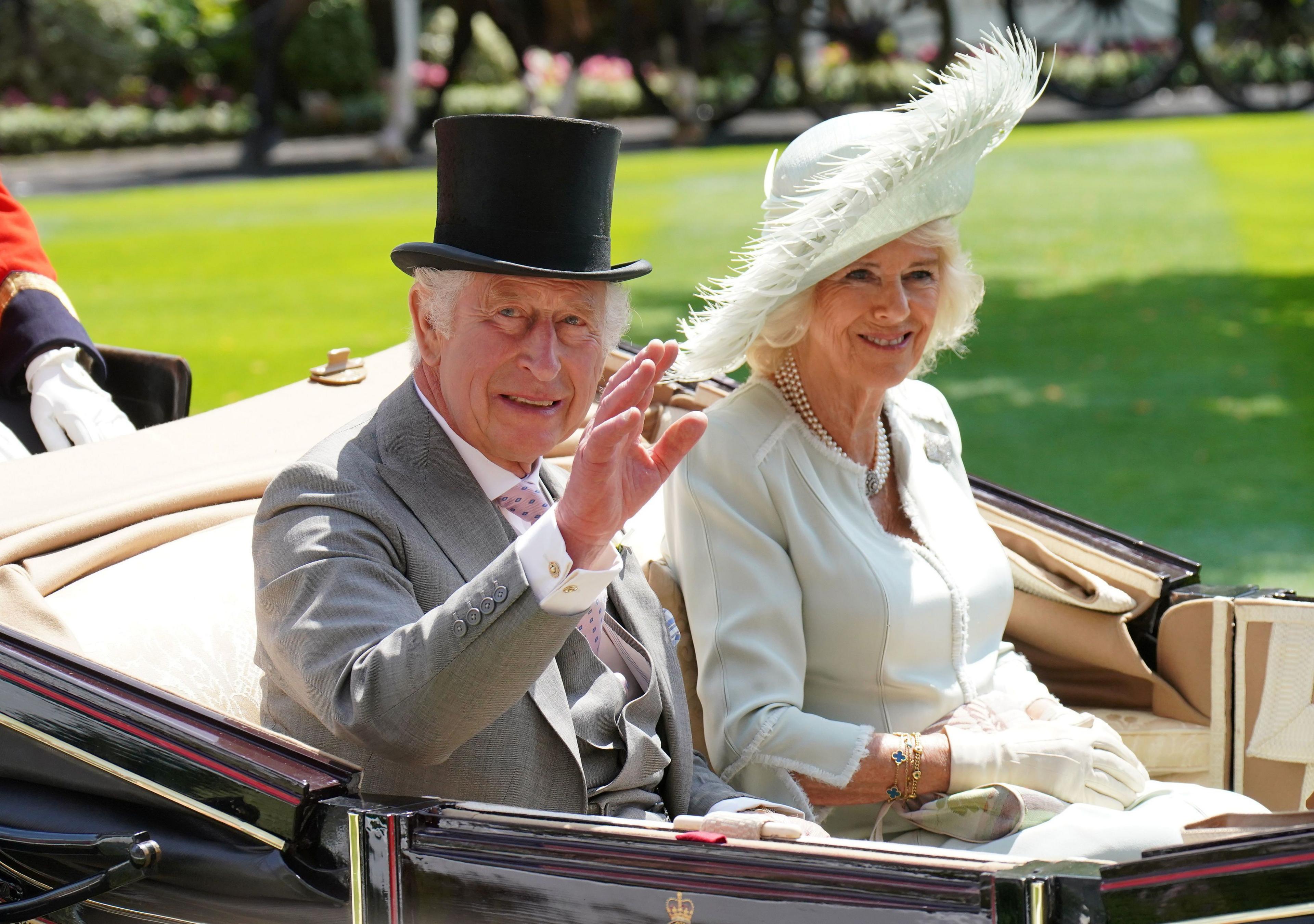 King Charles and Queen Camilla at Royal Ascot