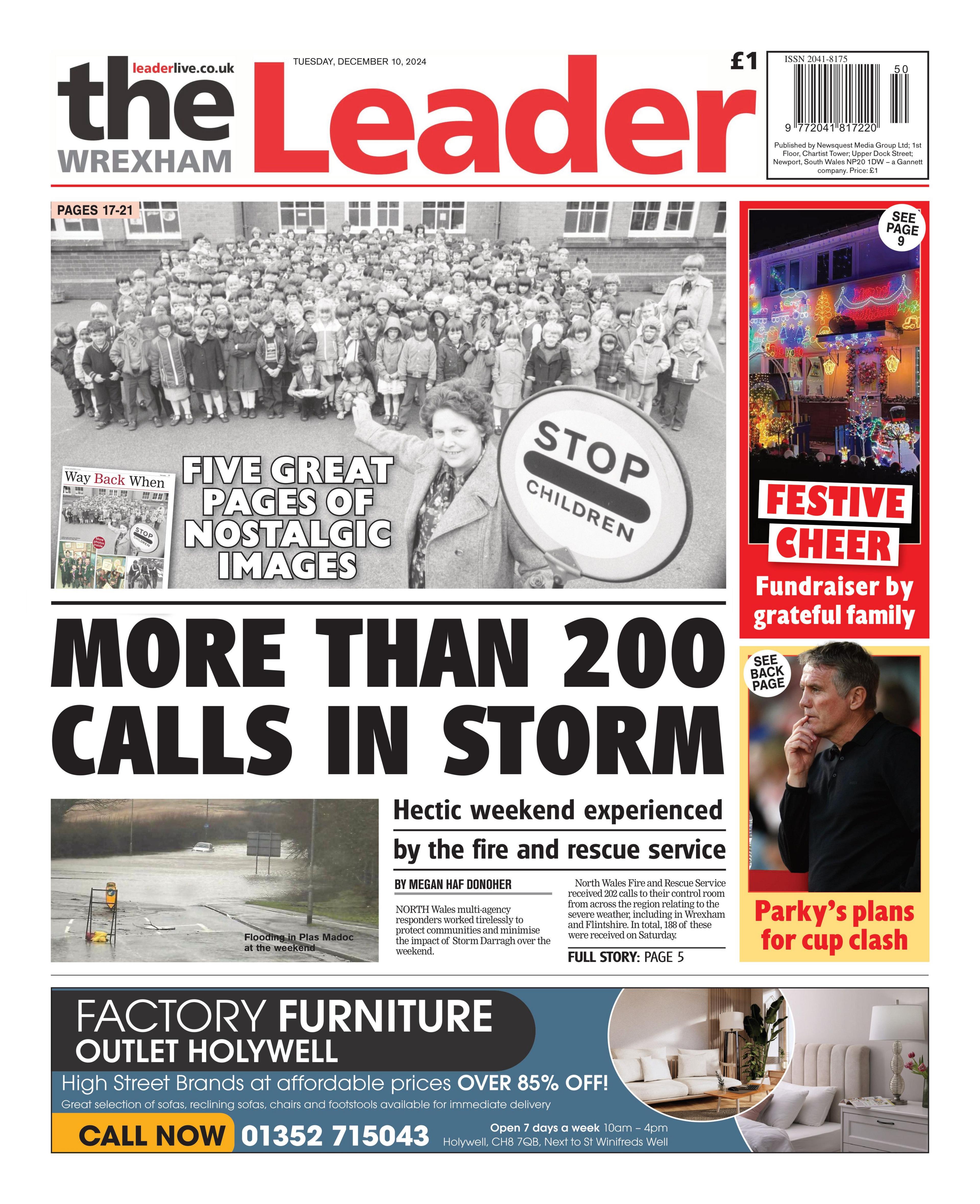 Wrexham Leader front page 