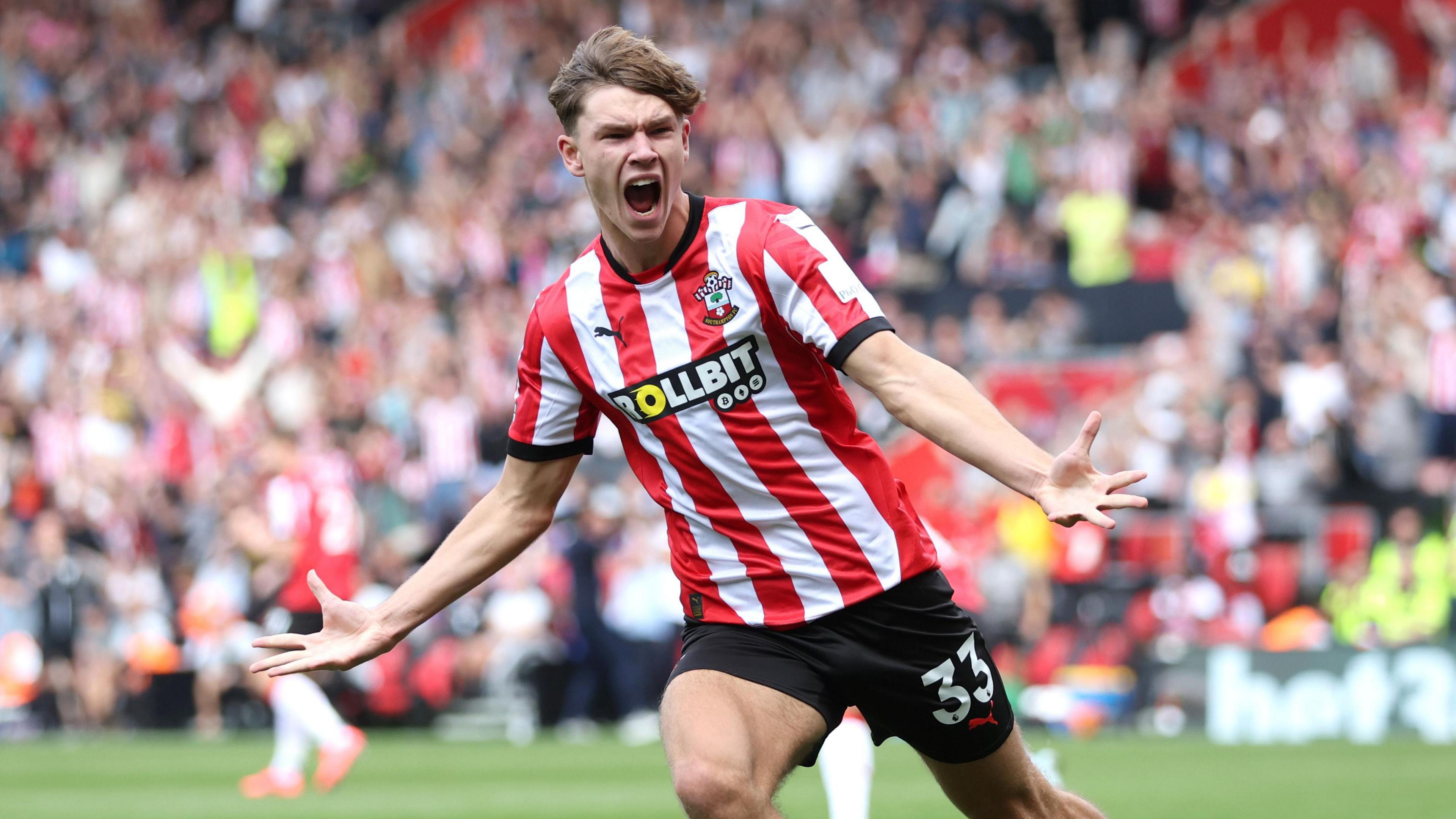 Tyler Dibling celebrates