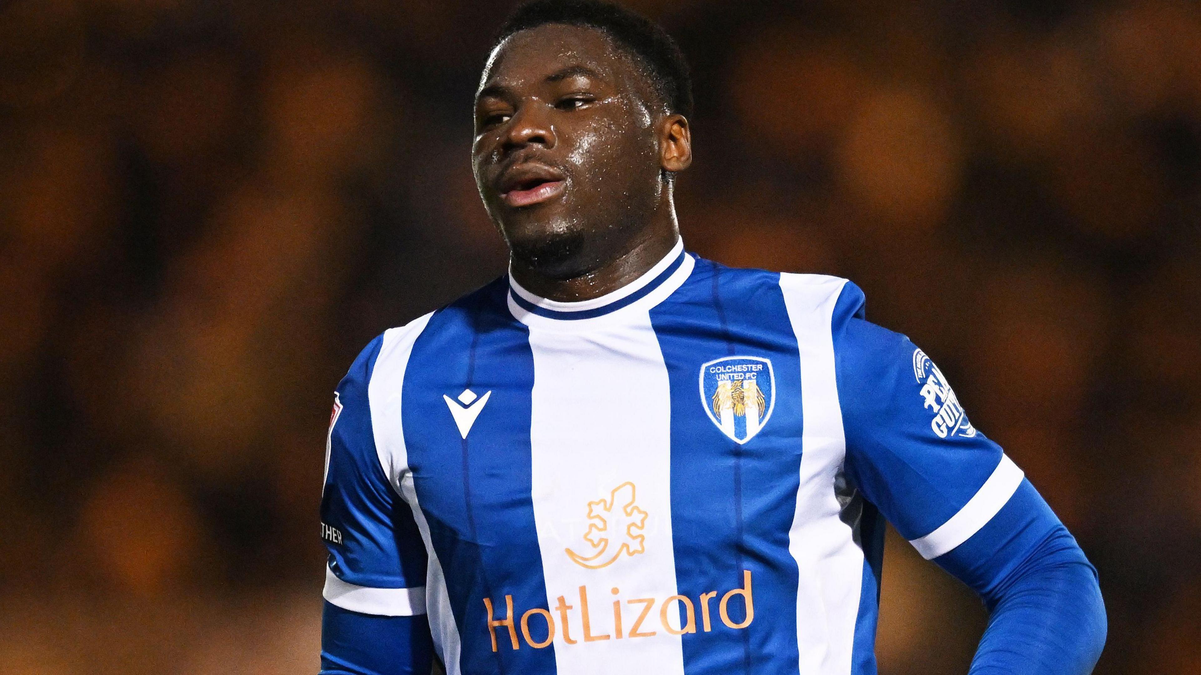 Samson Tovide scored two of Colchester's four first-half goals against Swindon