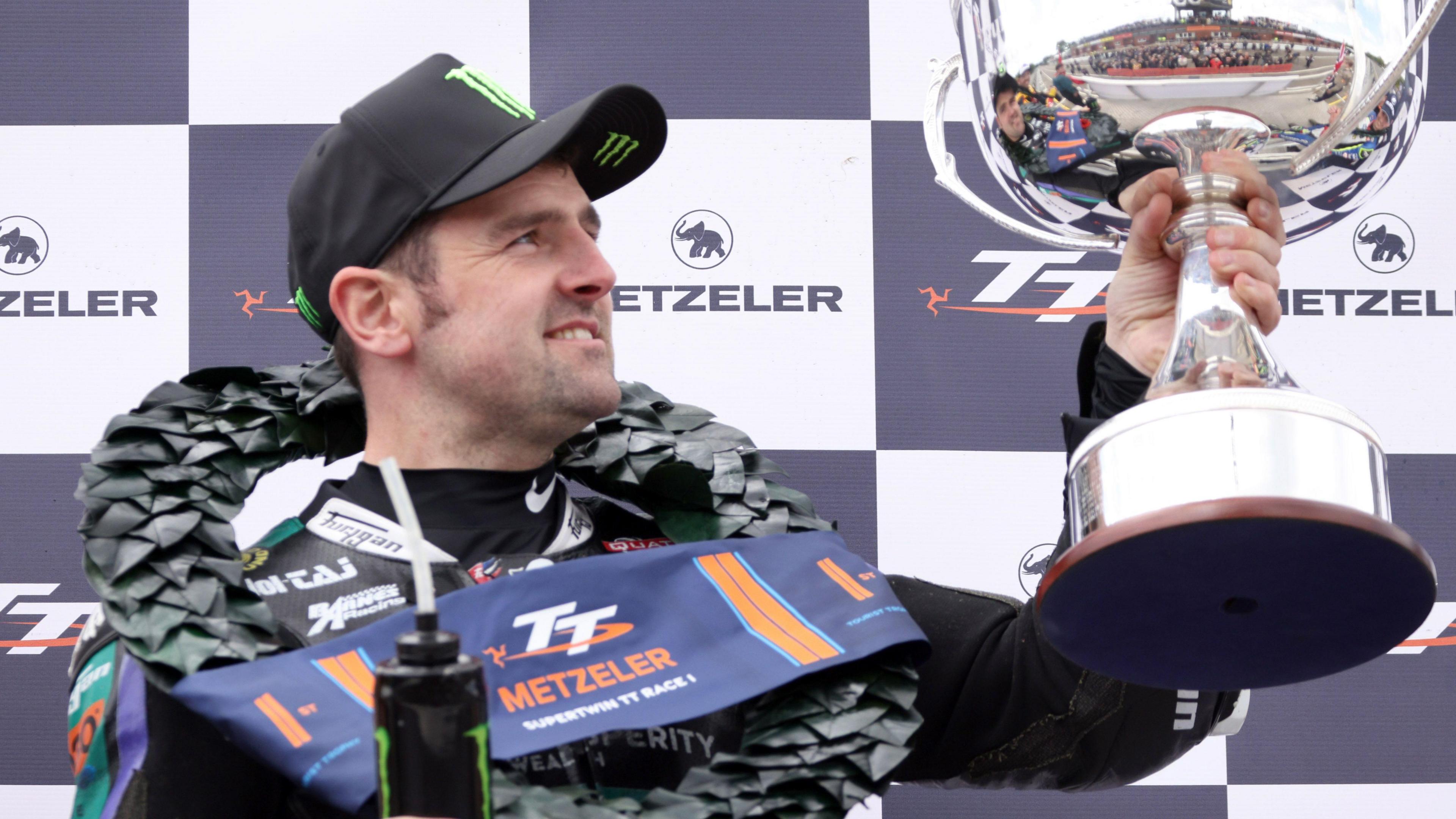 Michael Dunlop with his trophy