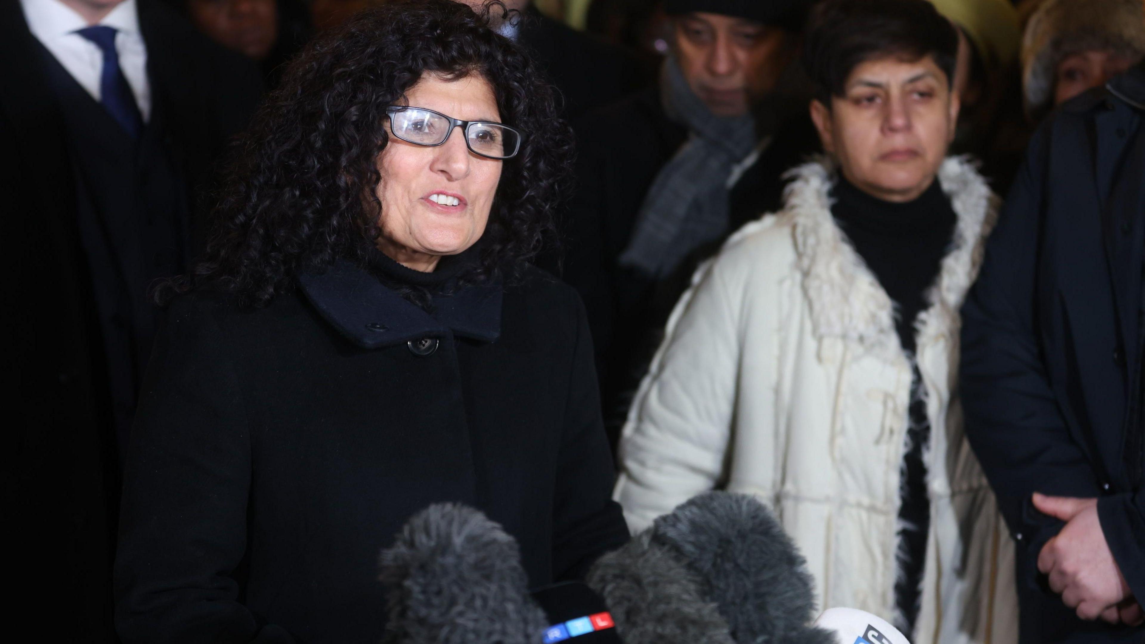 Farah Naz, Zara Aleena's aunt reads a statement outside the Old Bailey in London, after Jordan McSweeney was sentenced to life for a minimum term of 38 years for the murder of law graduate Zara Aleena