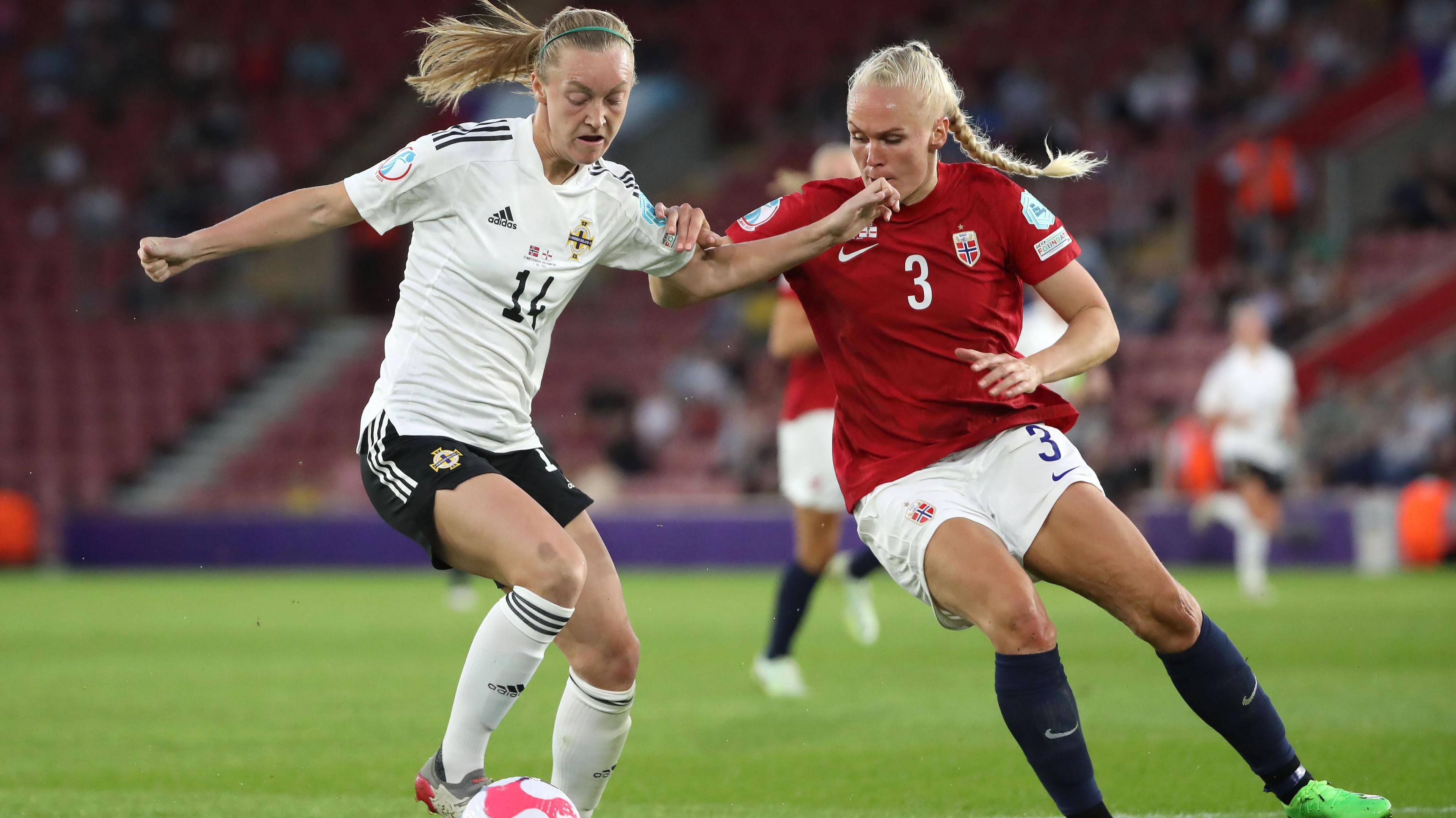 Lauren Wade in action against Norway