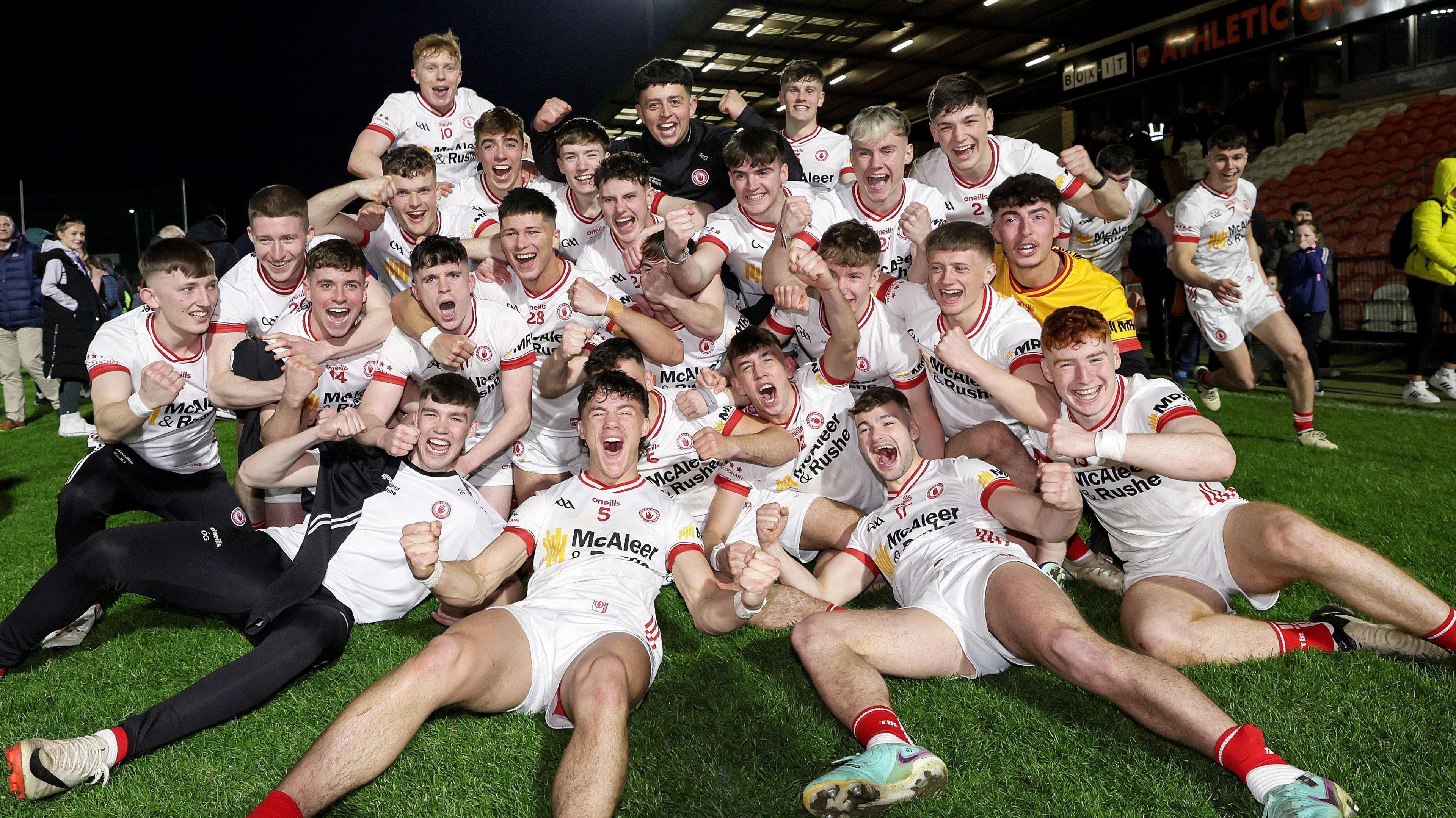 The Tyrone team celebrate