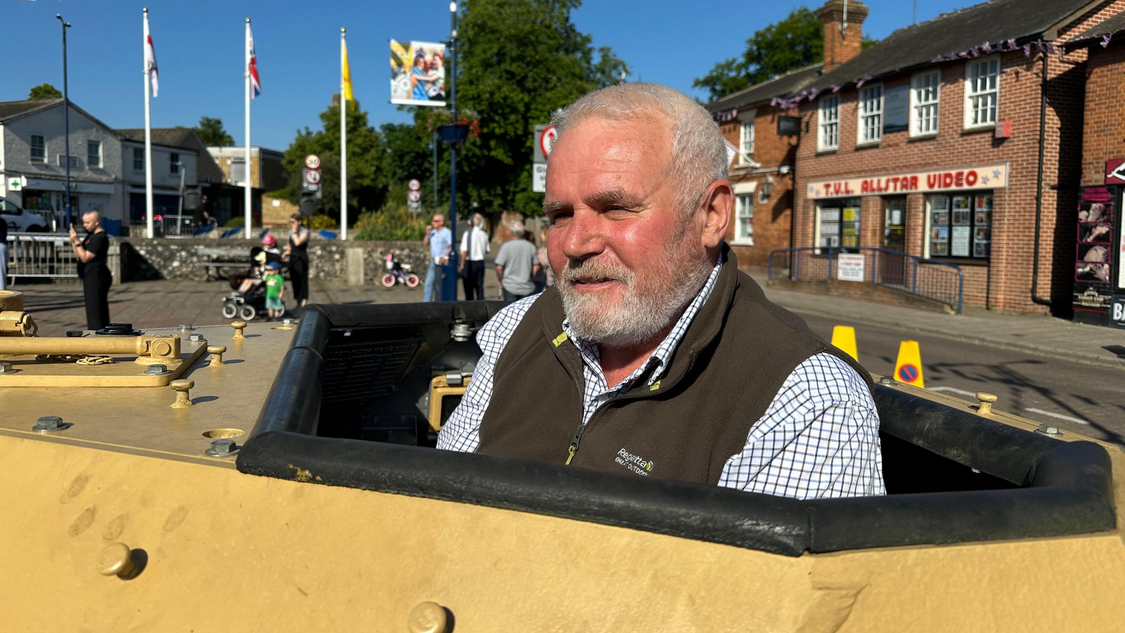 Tony Brown in a 1963 scout car 