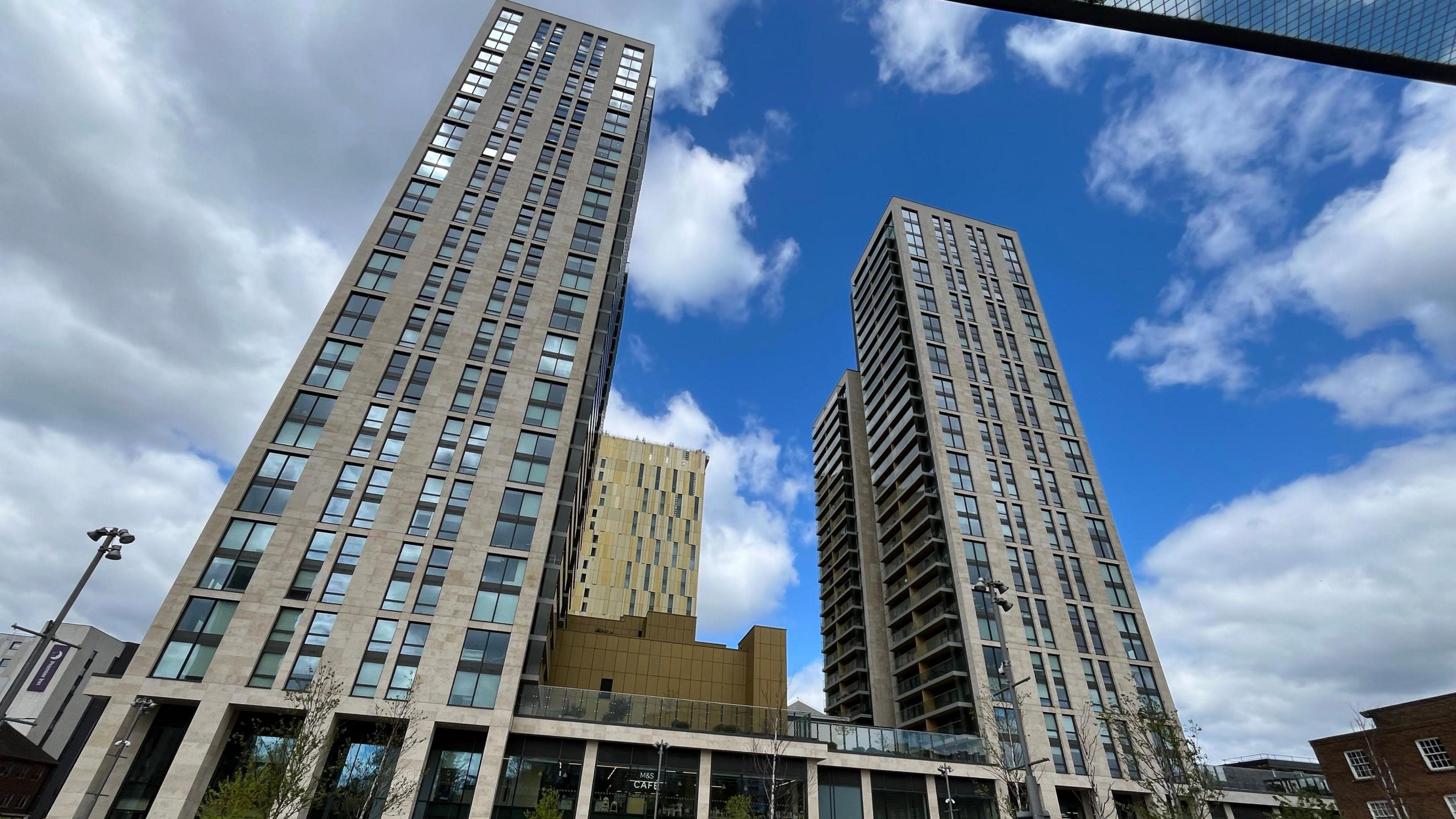 Image shows current tower blocks in Woking town centre