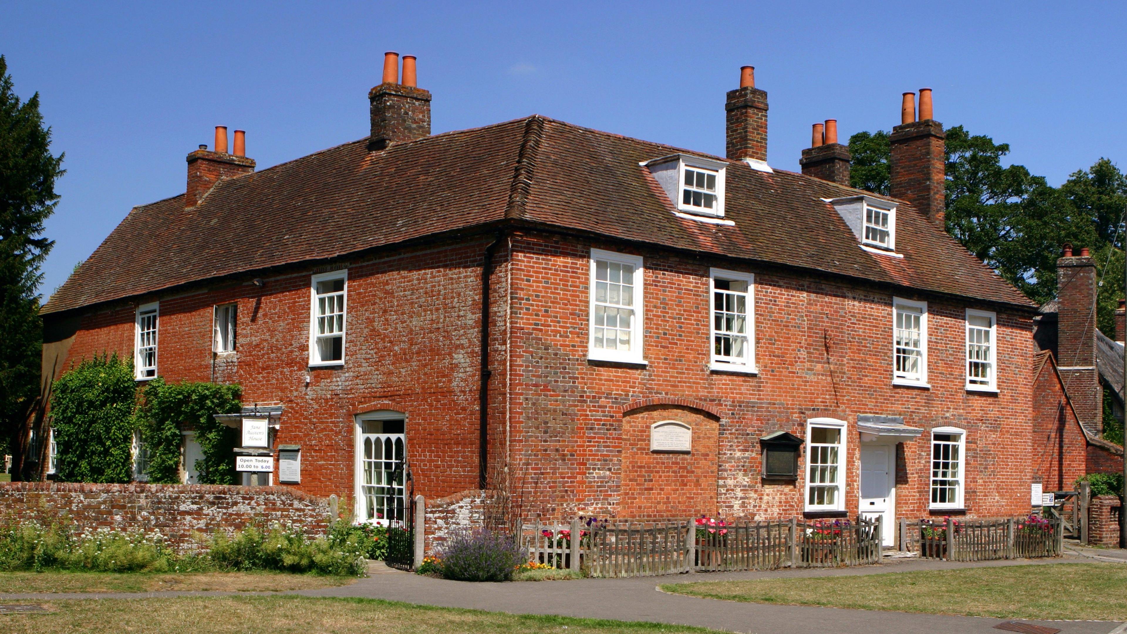 Jane Austen's House in Chawton on a sunny day.