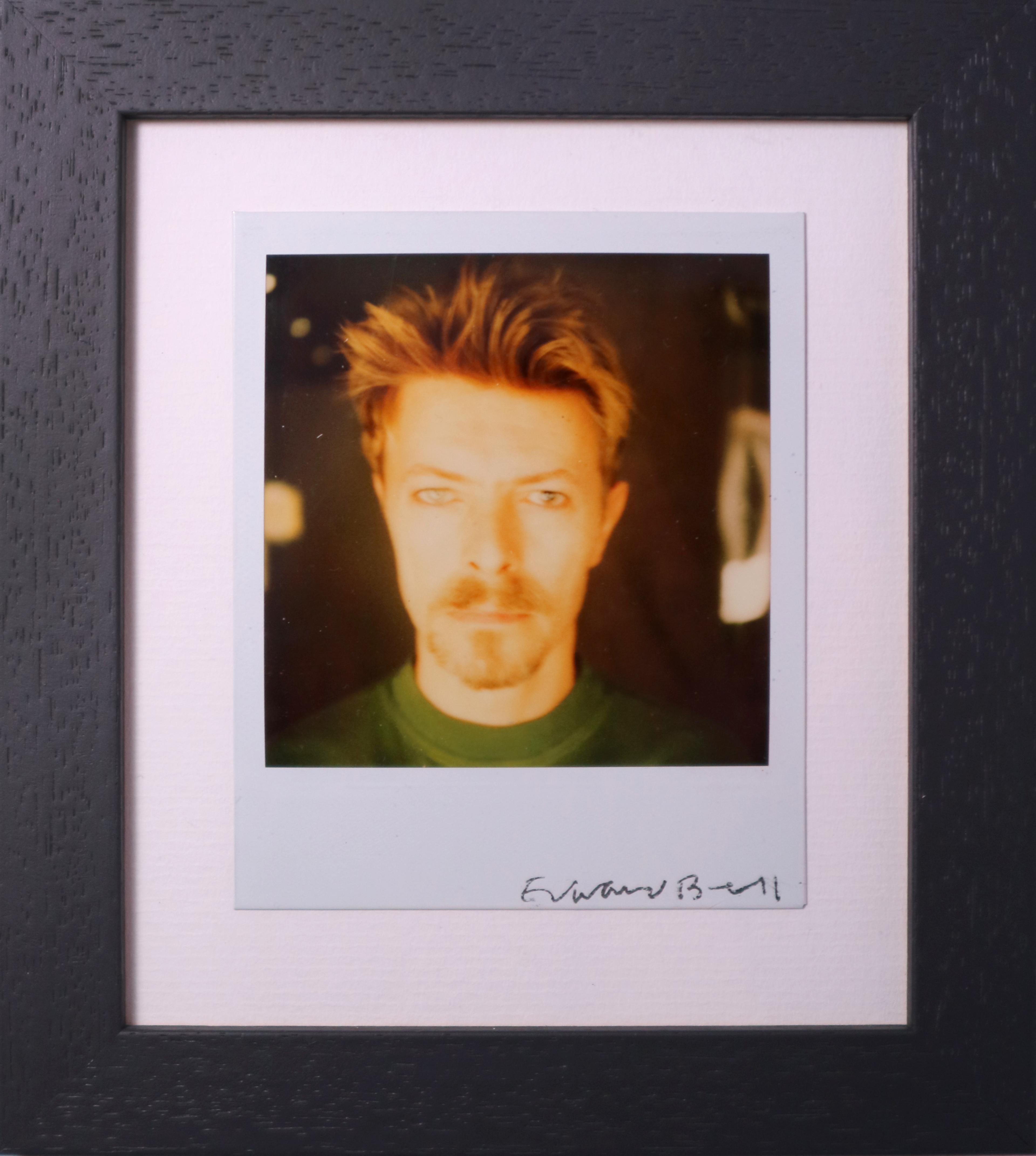 David Bowie with Goatee polaroid, from Tin Machine photoshoot