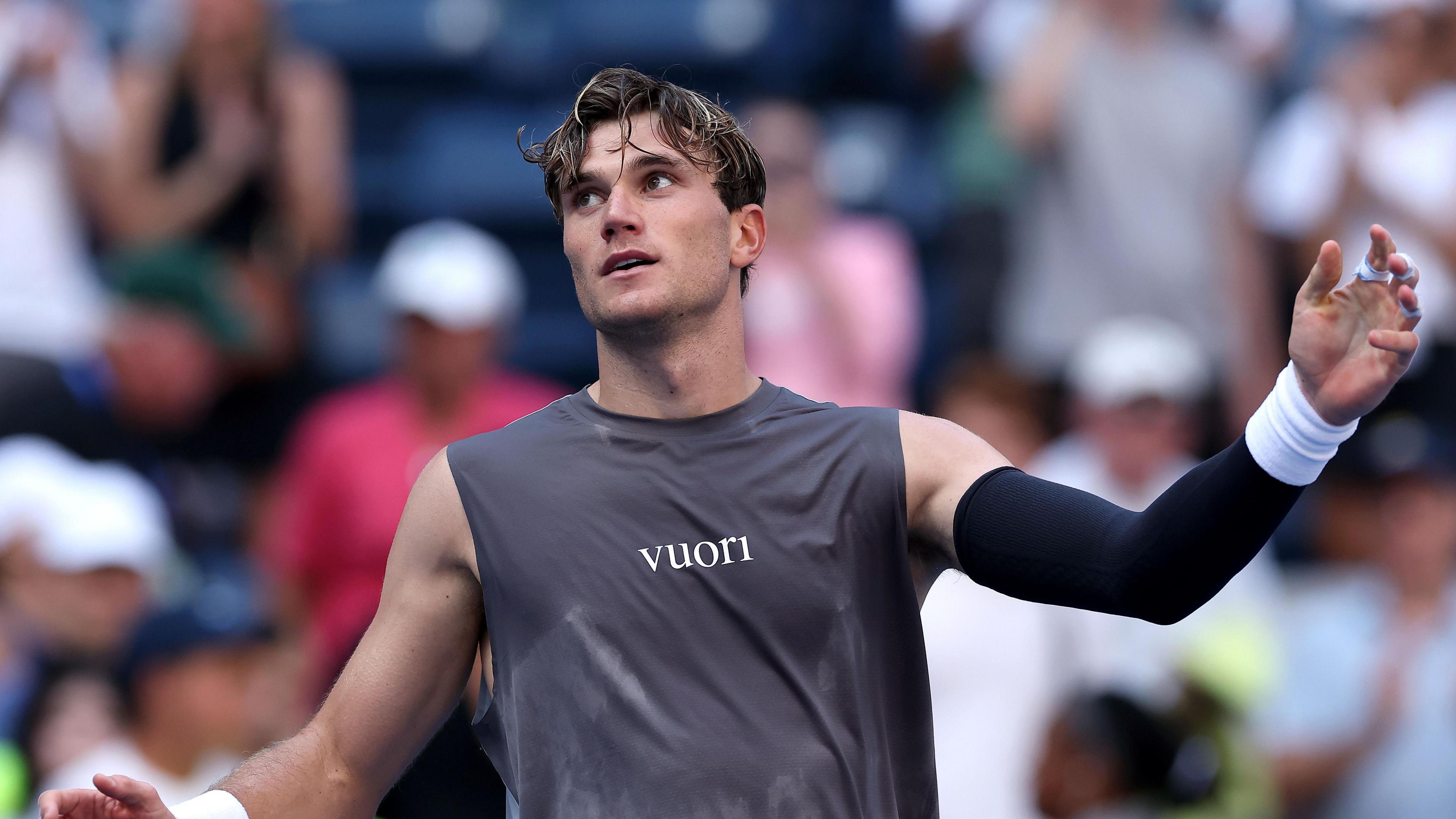 Jack Draper following first-round victory over Federico Gomez at US Open in New York