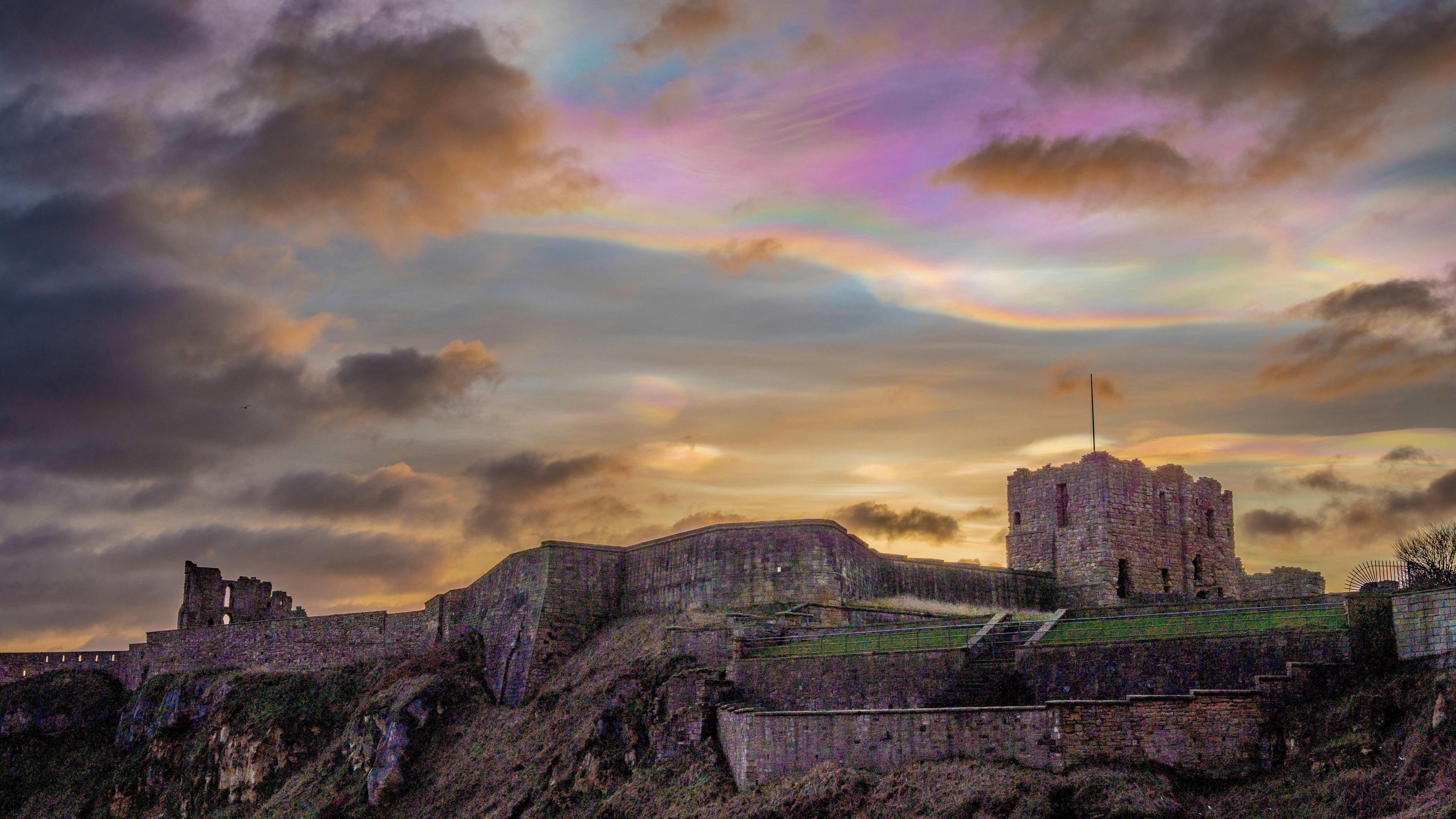 Those in Tynemouth were able to view the clouds over The Priory