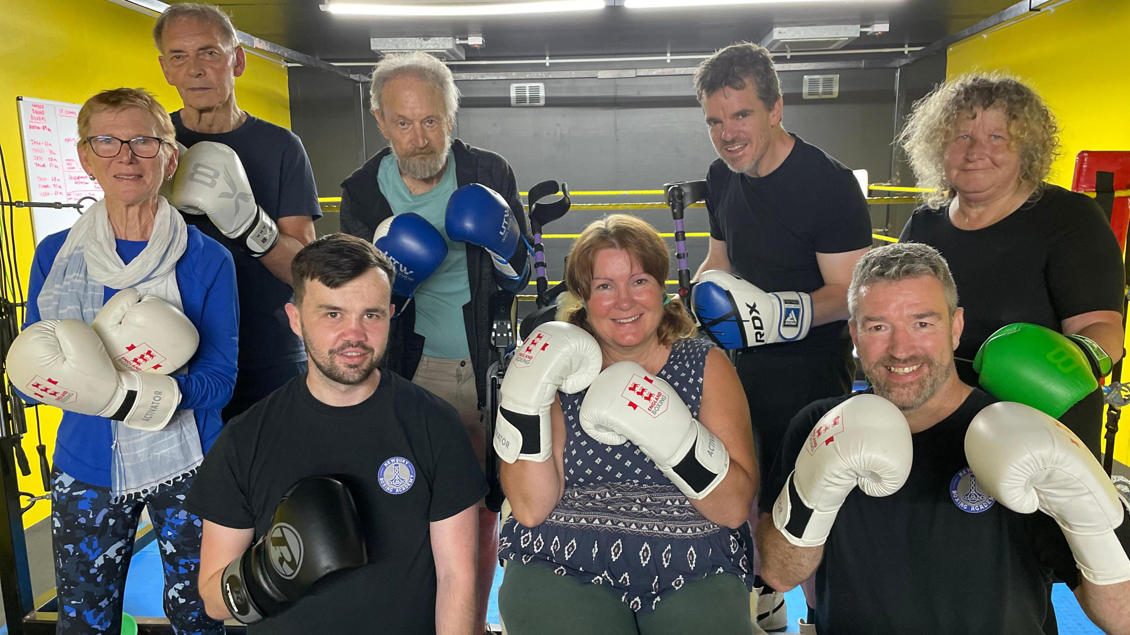 A group of people in a boxing gym in Newquay