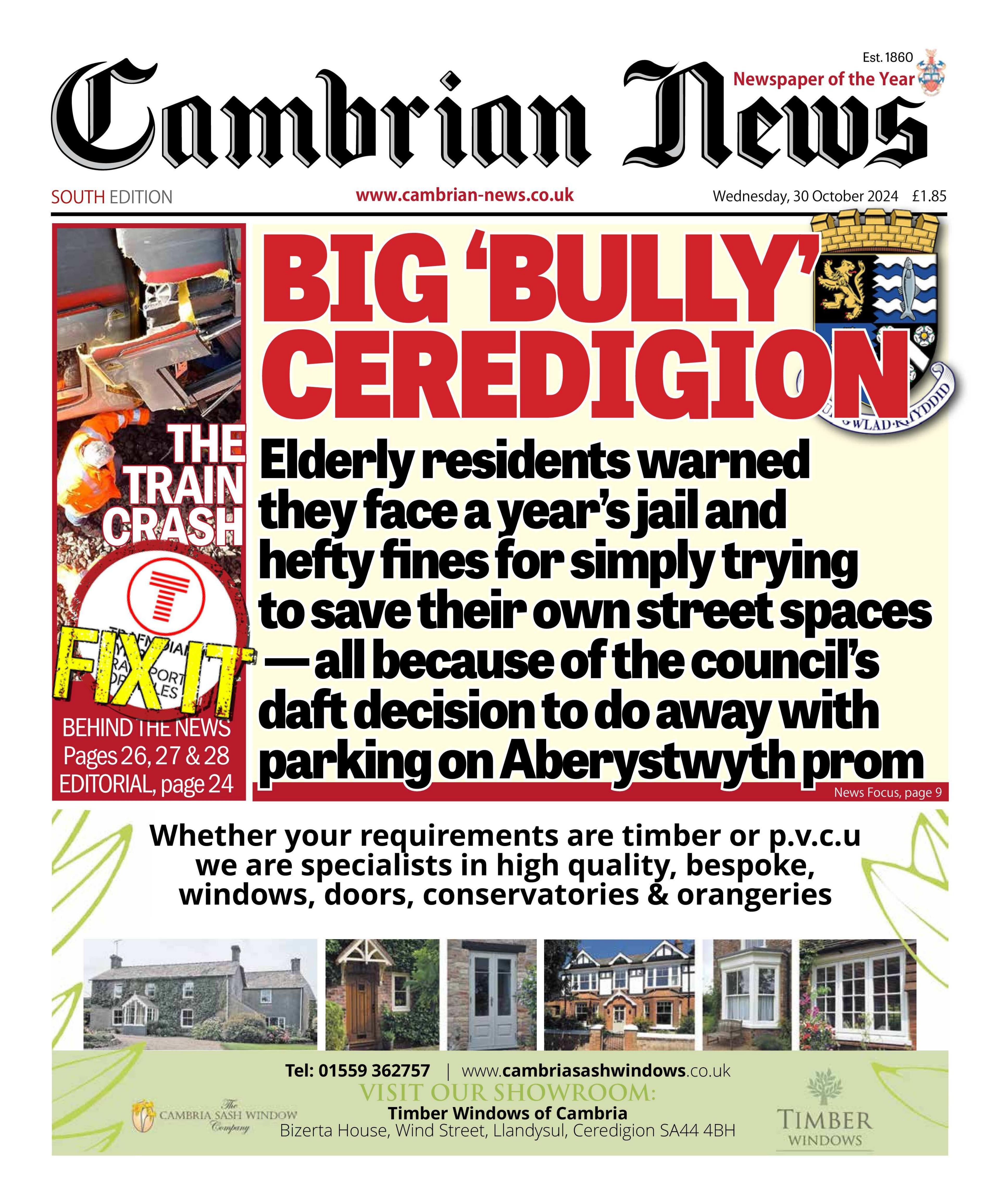 Cambrian News front page