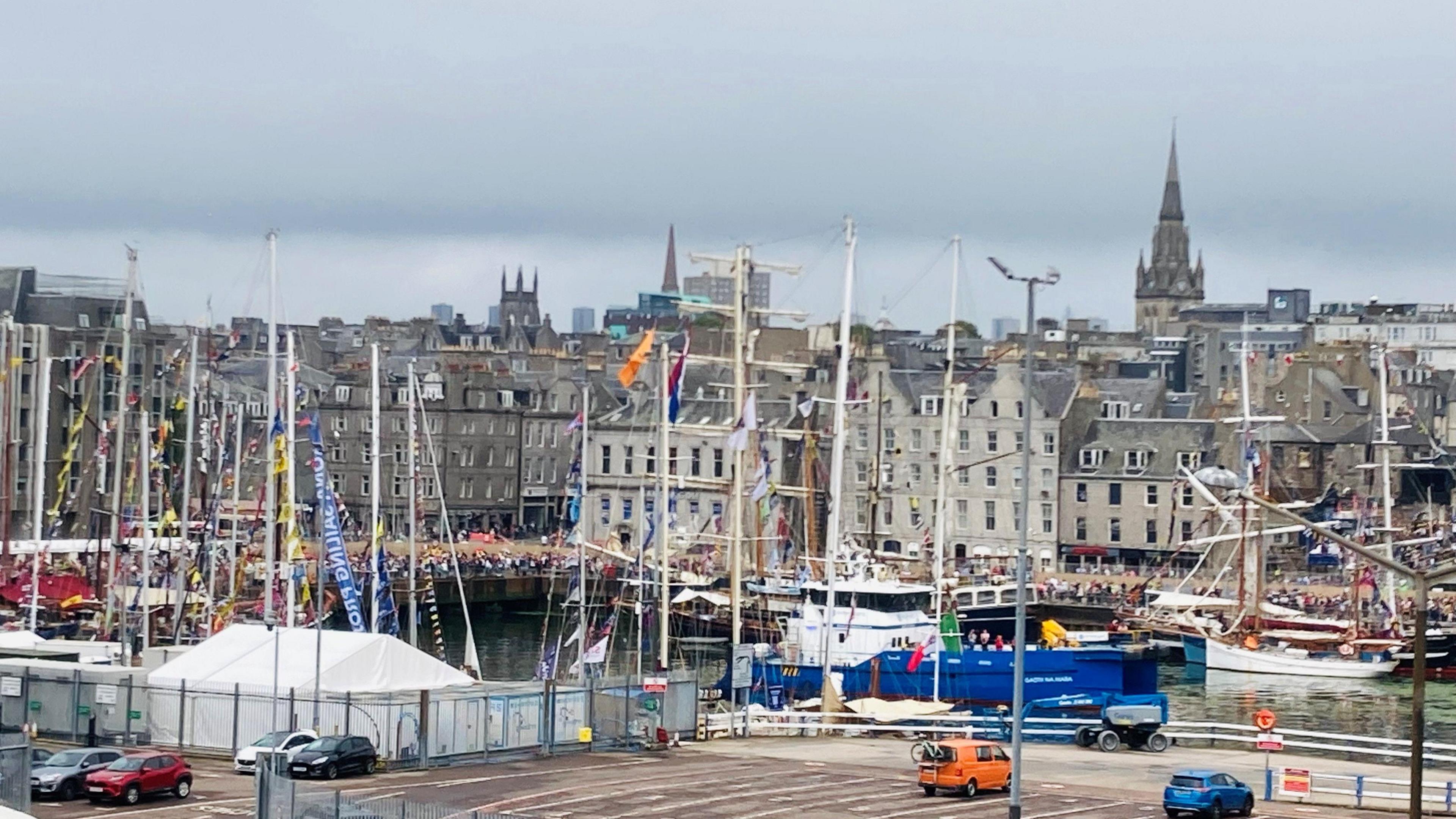 Tall ships berthed in Aberdeen