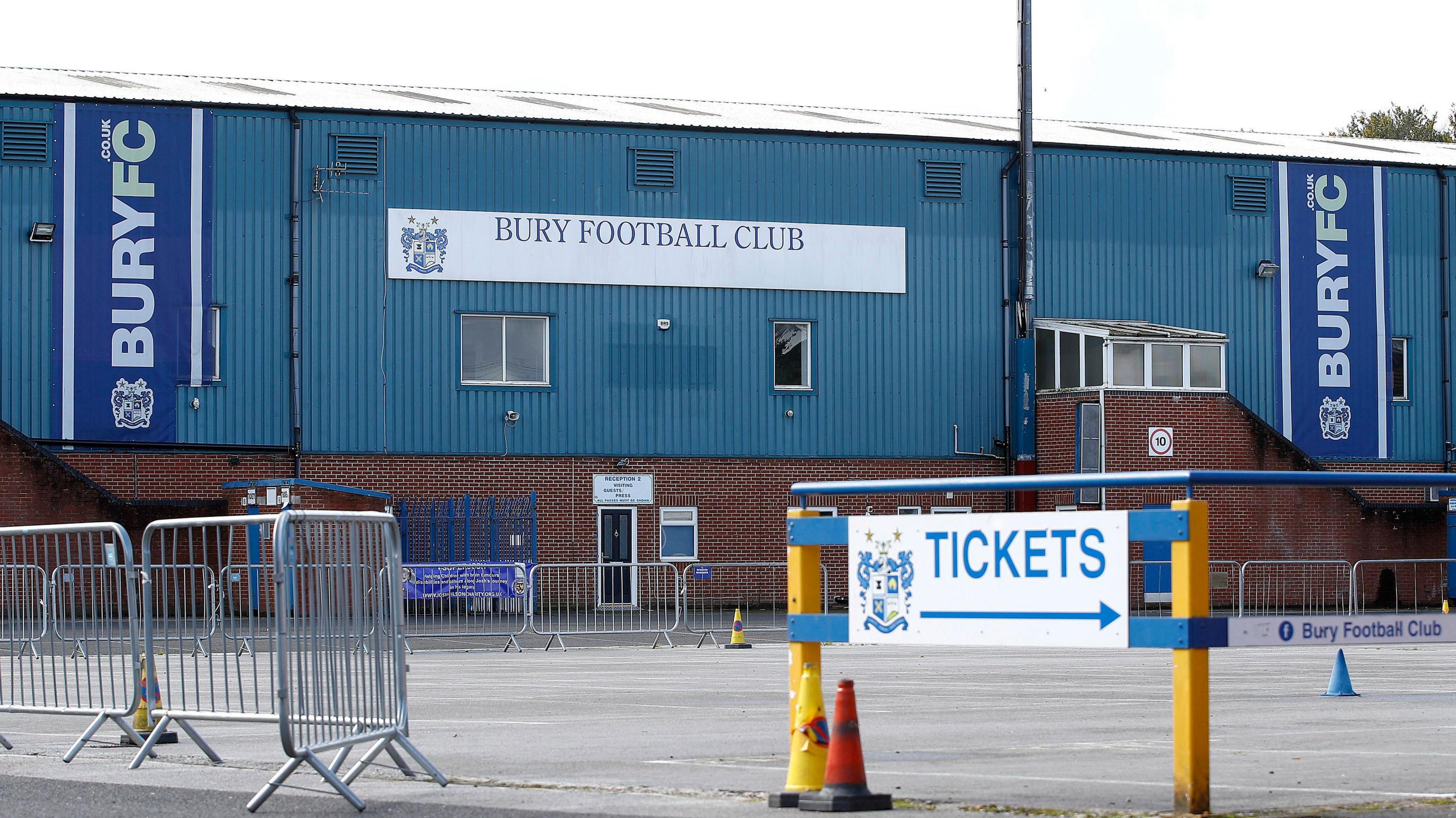 exterior of the Gigg Lane stadium