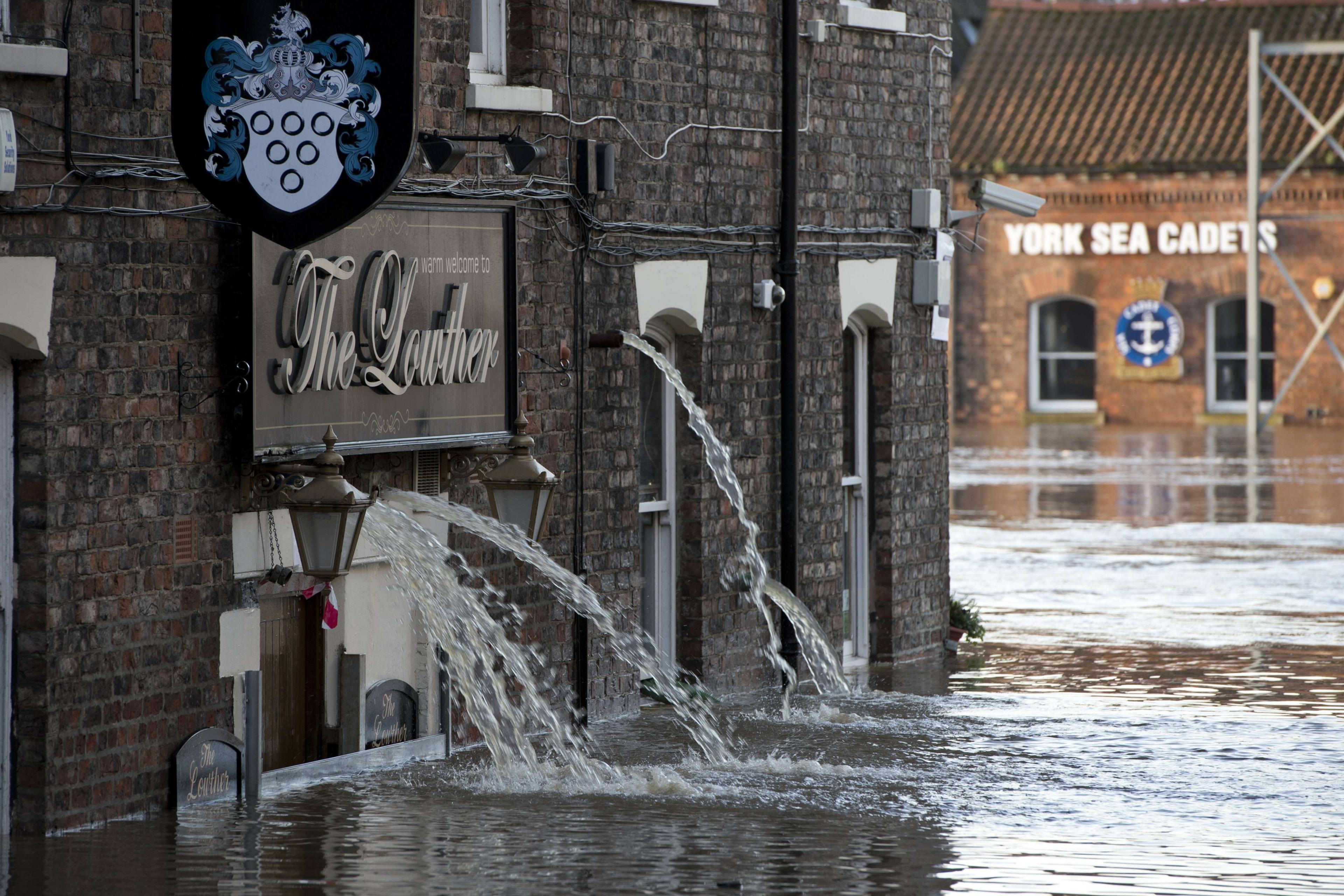 Flood water had to be pumped from a property adjacent to the River Ouse