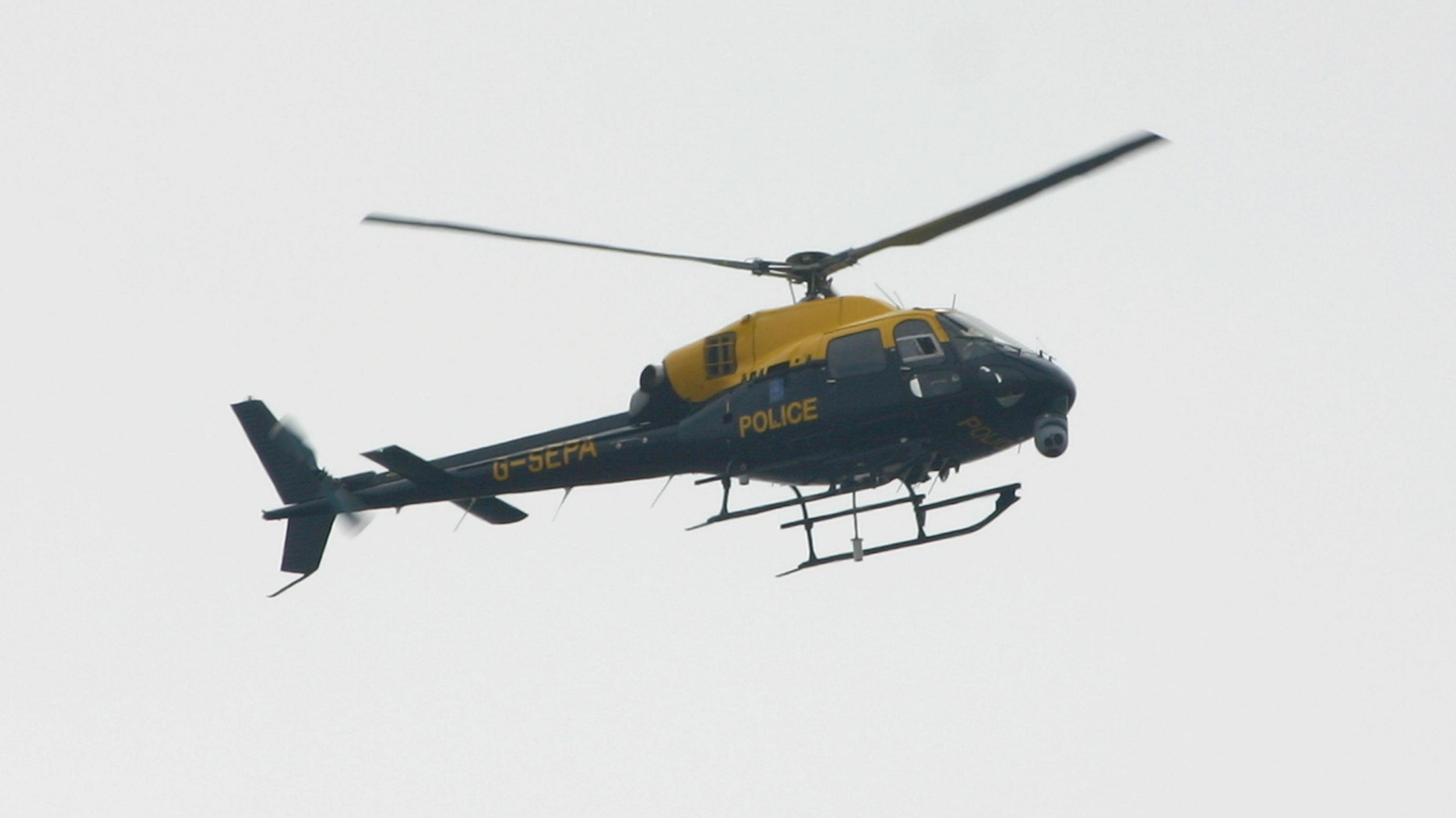 A police helicopter