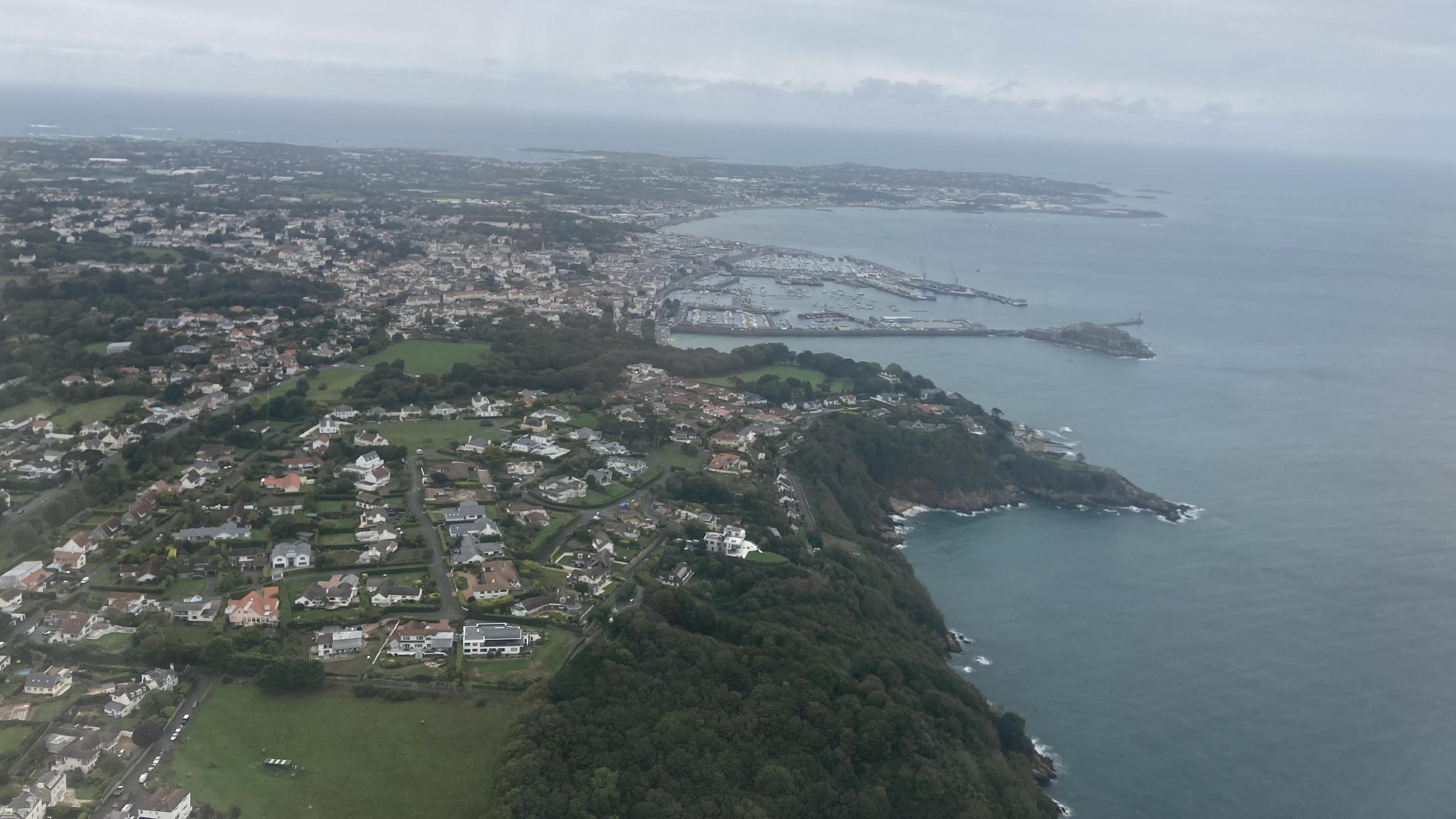 Aerial view of Guernsey