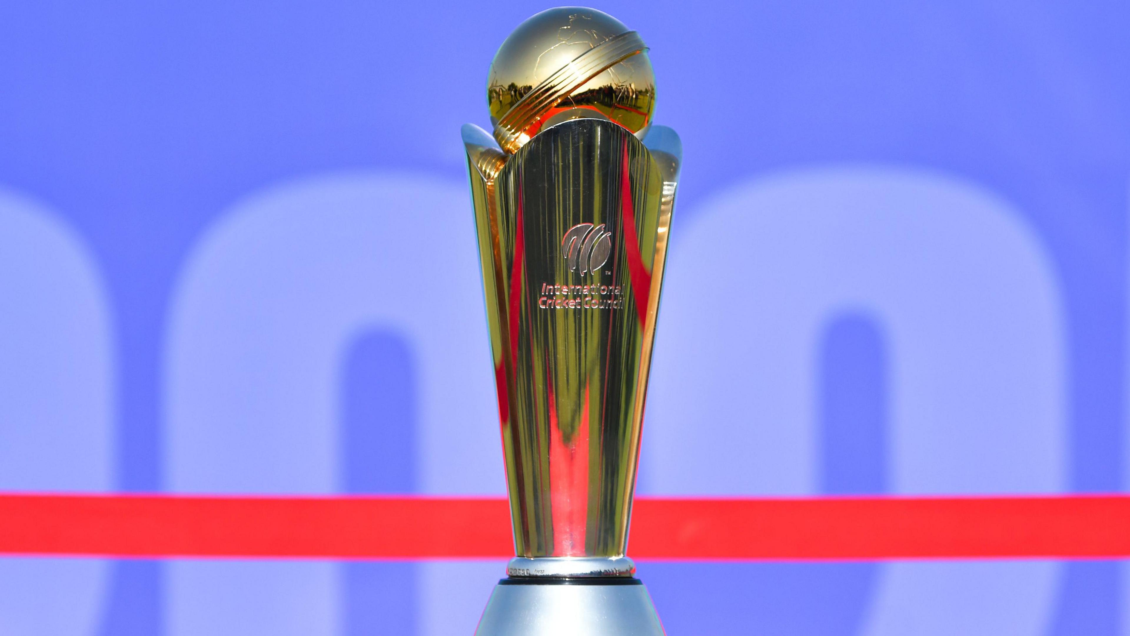 The trophy for the Champions Trophy 