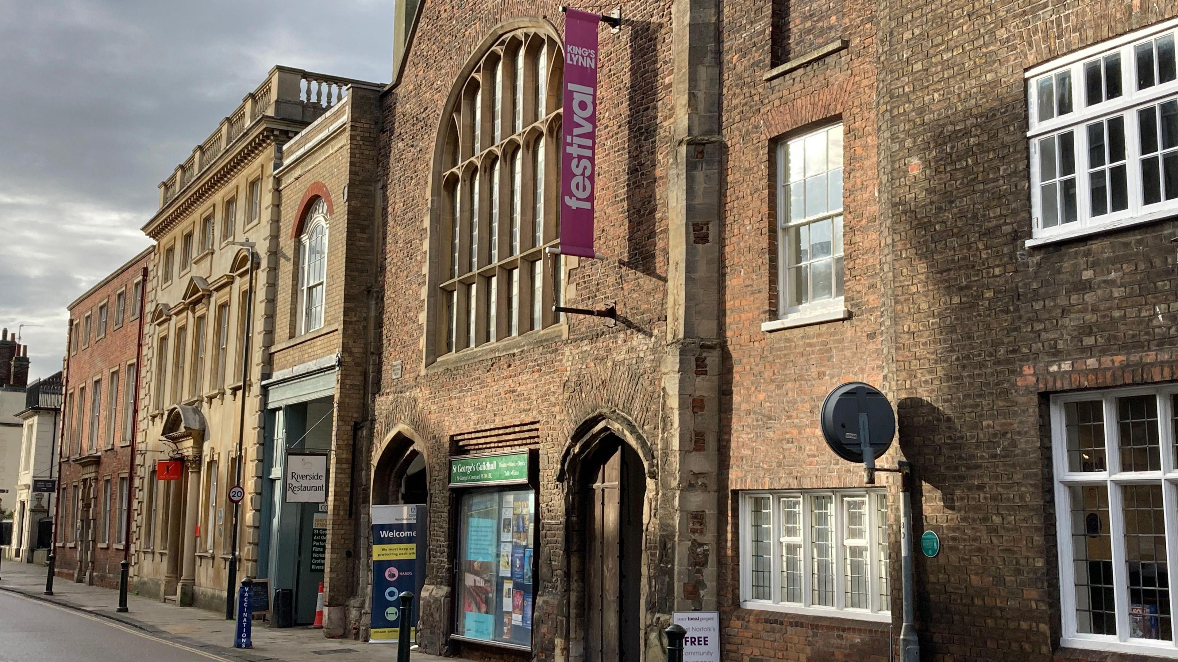 External view of St George's Guildhall in King's Lynn 