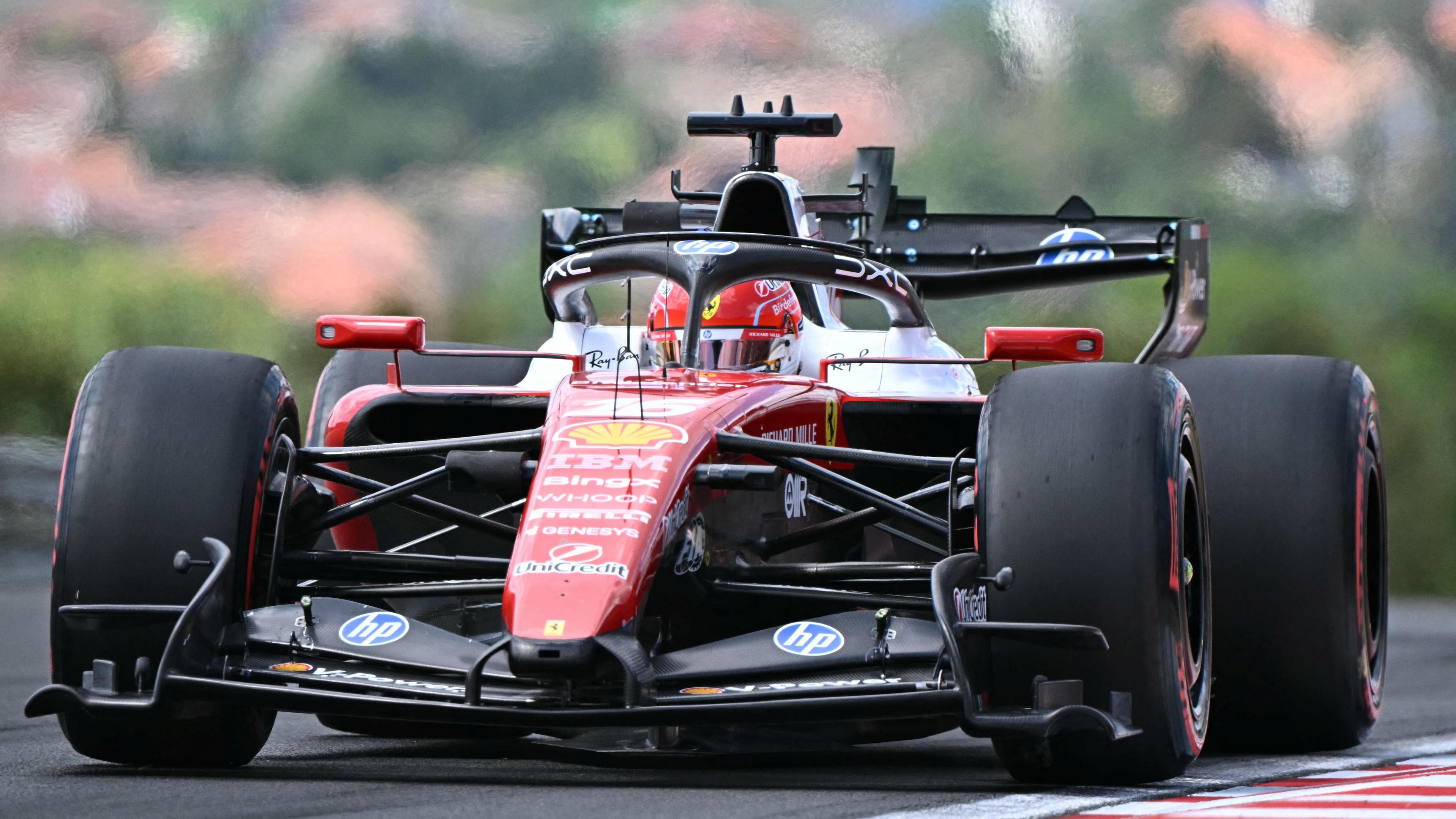 Ferrari's Charles Leclerc during Hungarian Grand Prix first practice