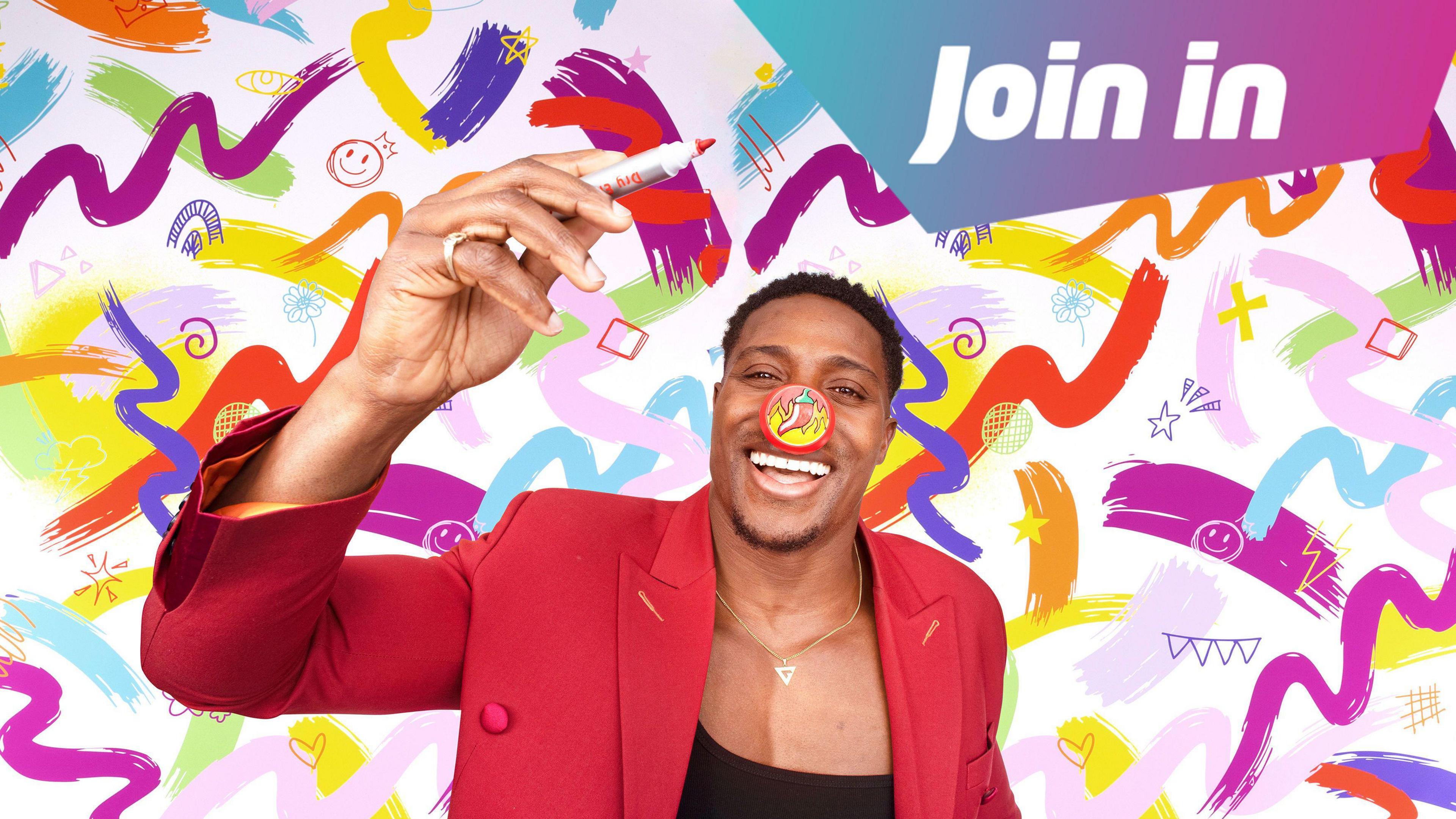 Nitro with Red Nose Day nose.