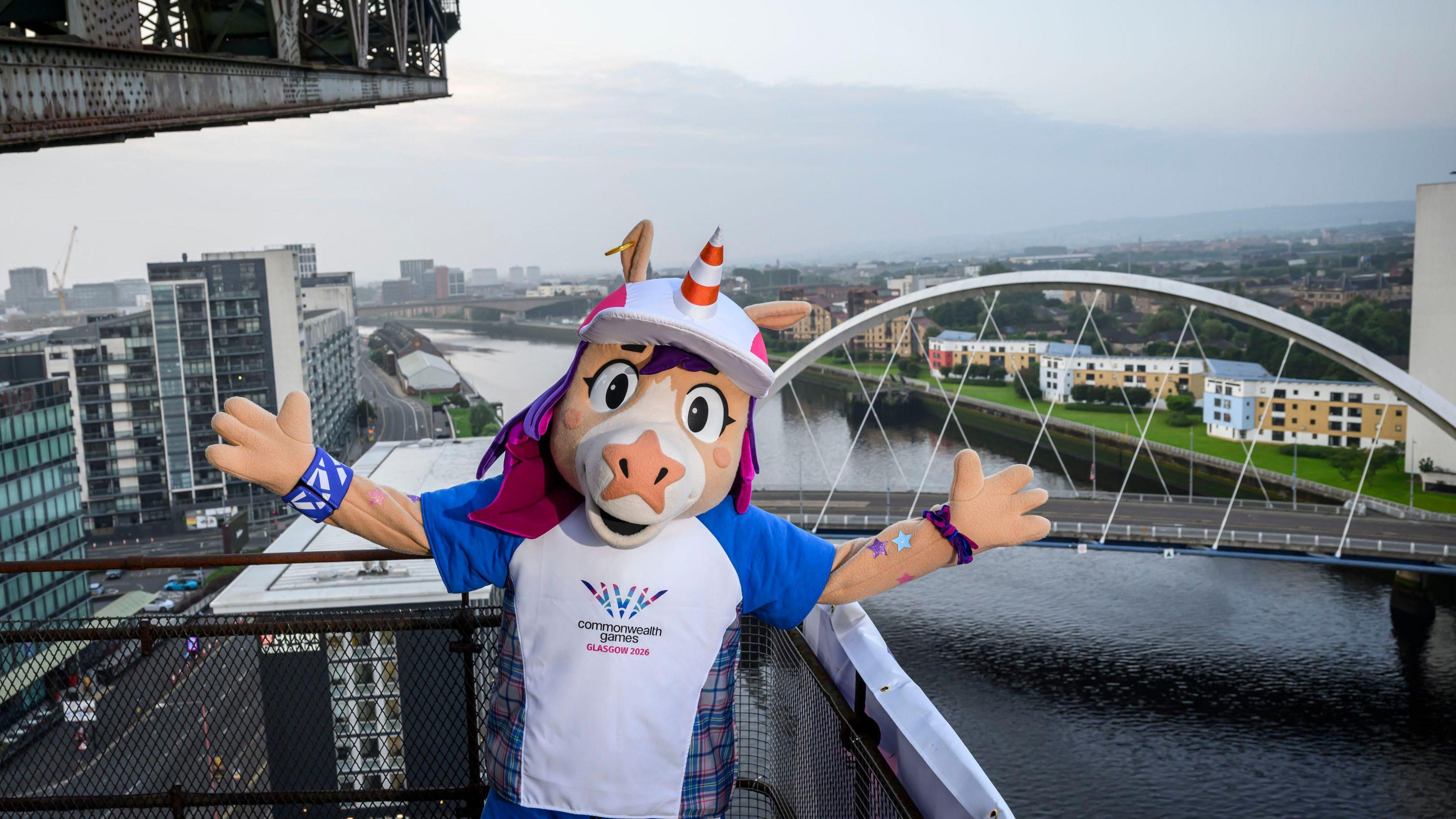 Commonwealth Games mascot, a unicorn called Finnie