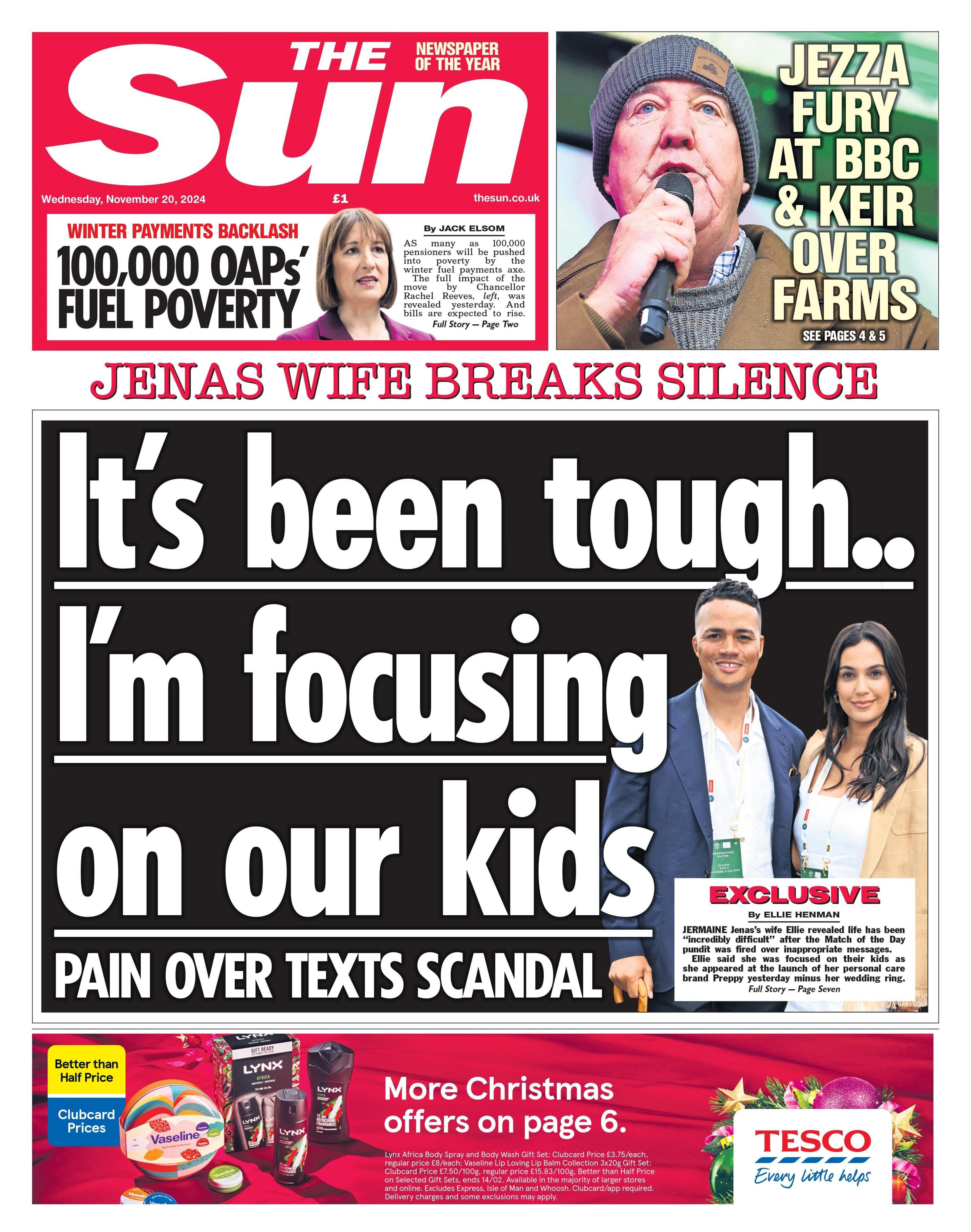 The Sun front page