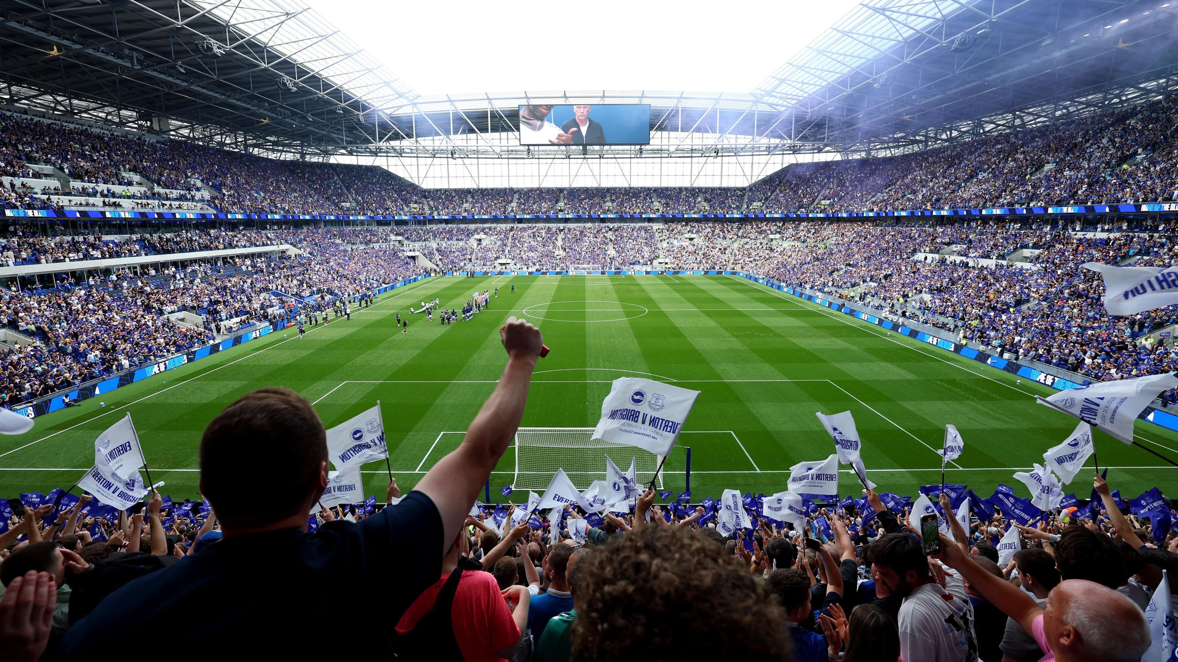 Everton fans at Hill Dickinson Stadium