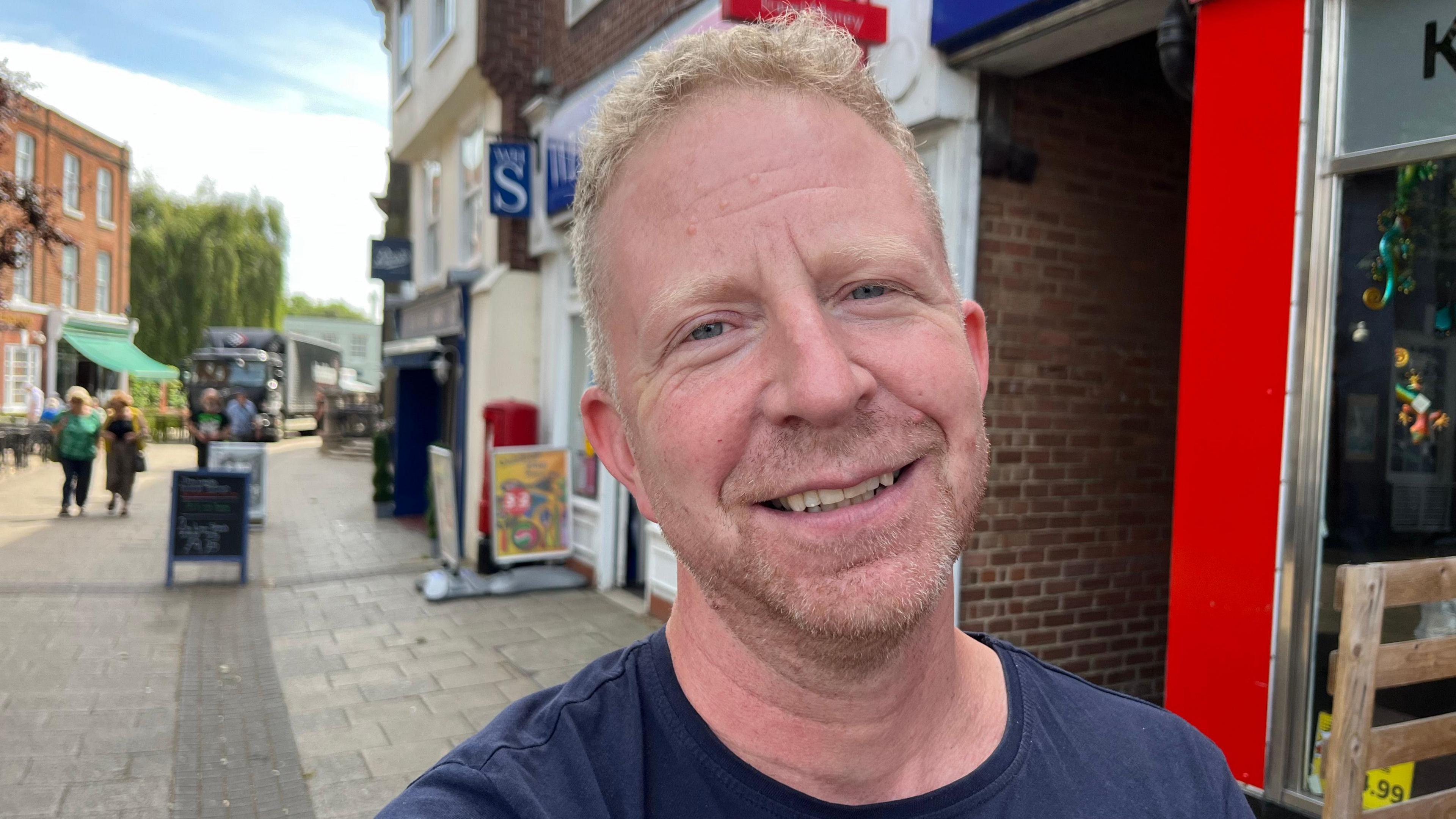 Paul Williams stood on Beccles high street