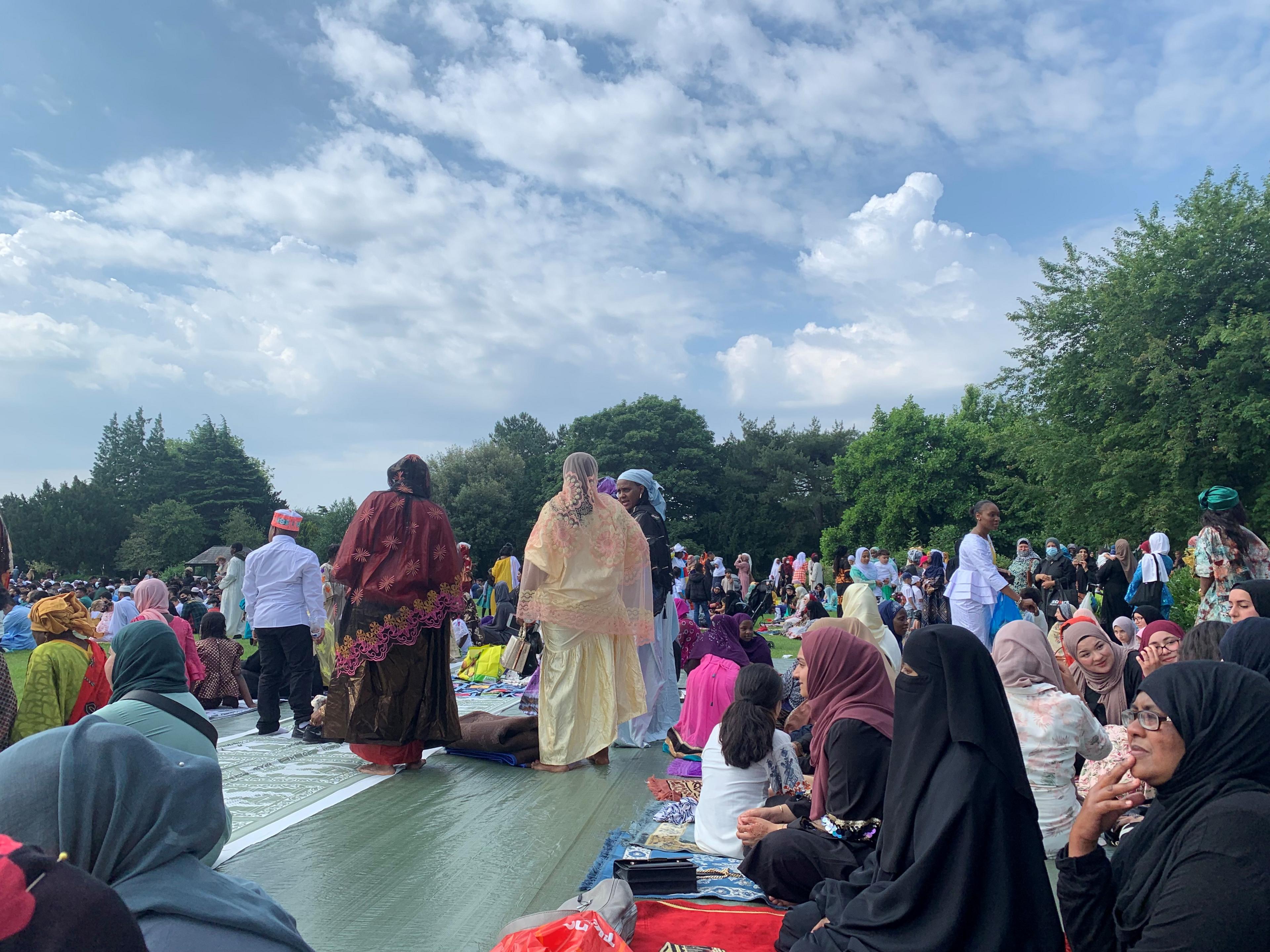 Eid prayers in the Peterborough park