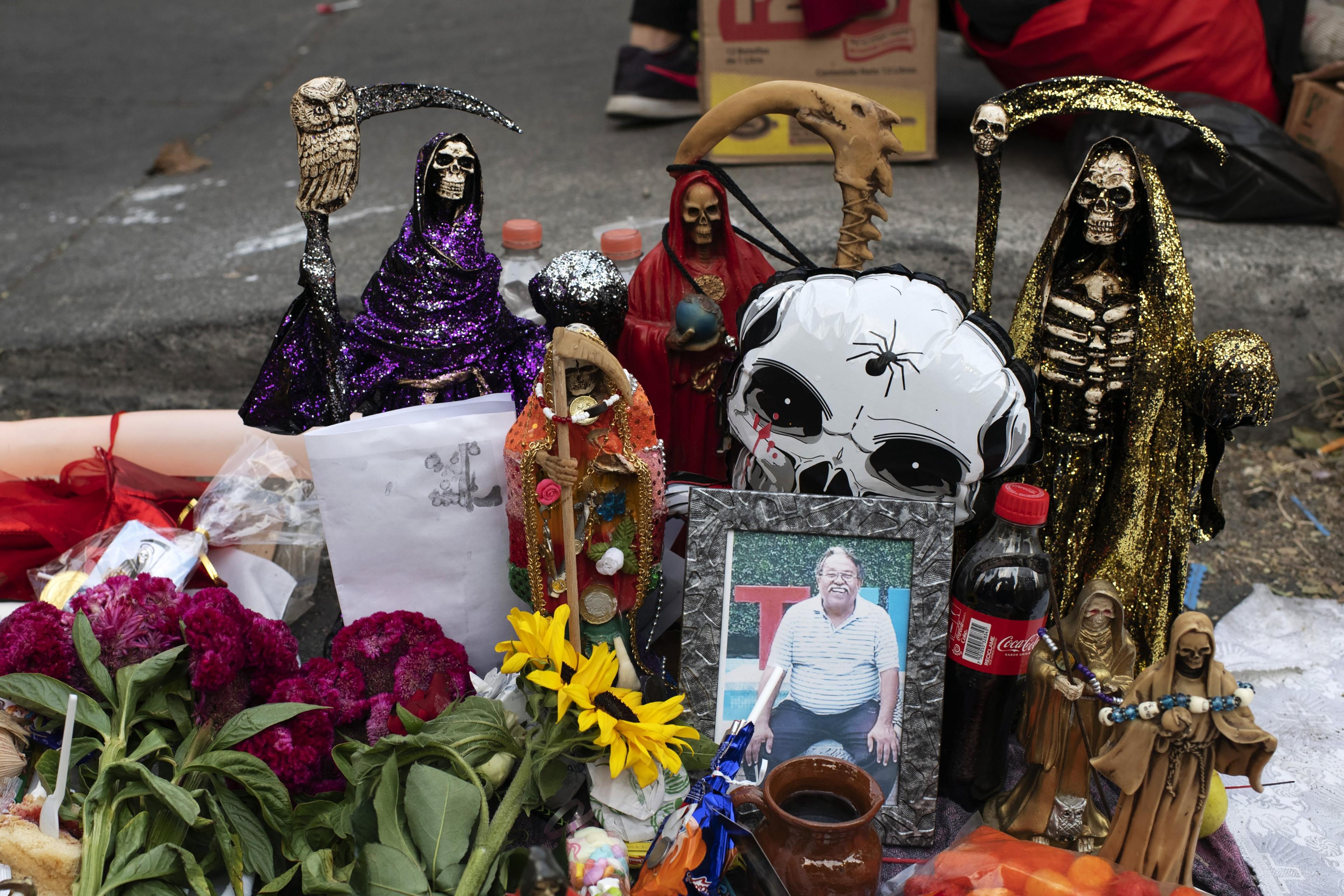 An altar to the Santa Muerte by Erika Nava Morales in the neighbourhood of Tepito