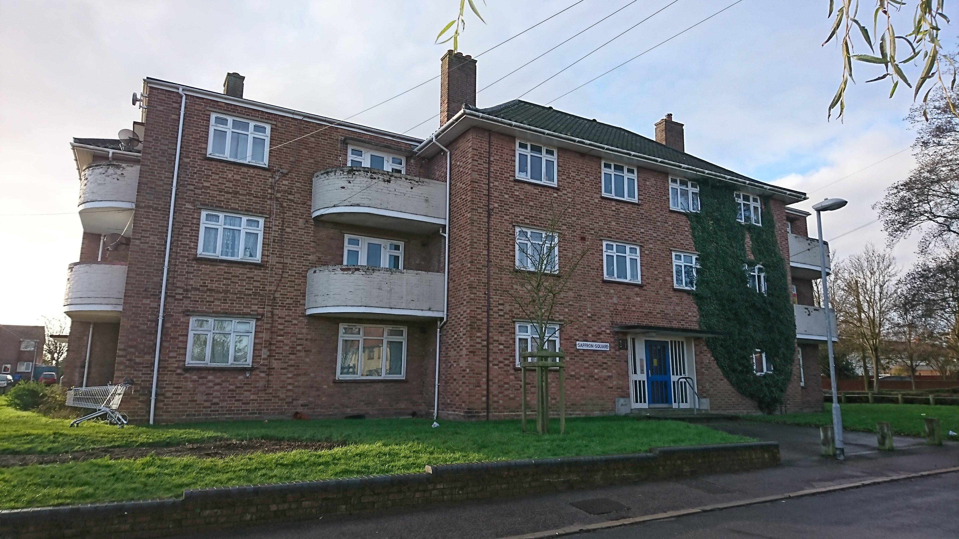 Saffron Square block of flats in the Catton Grove area of Norwich