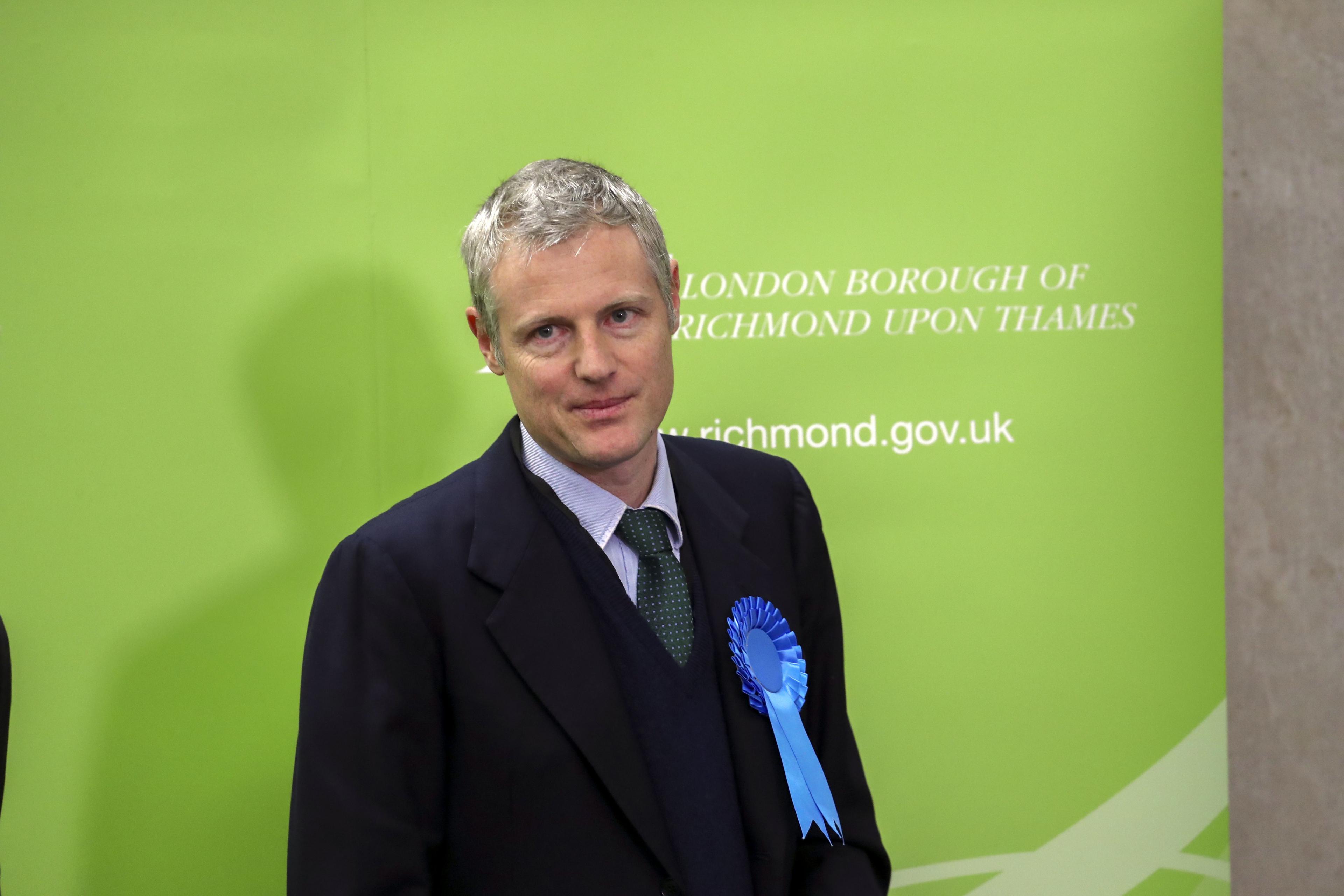 Zac Goldsmith at the Richmond Park count