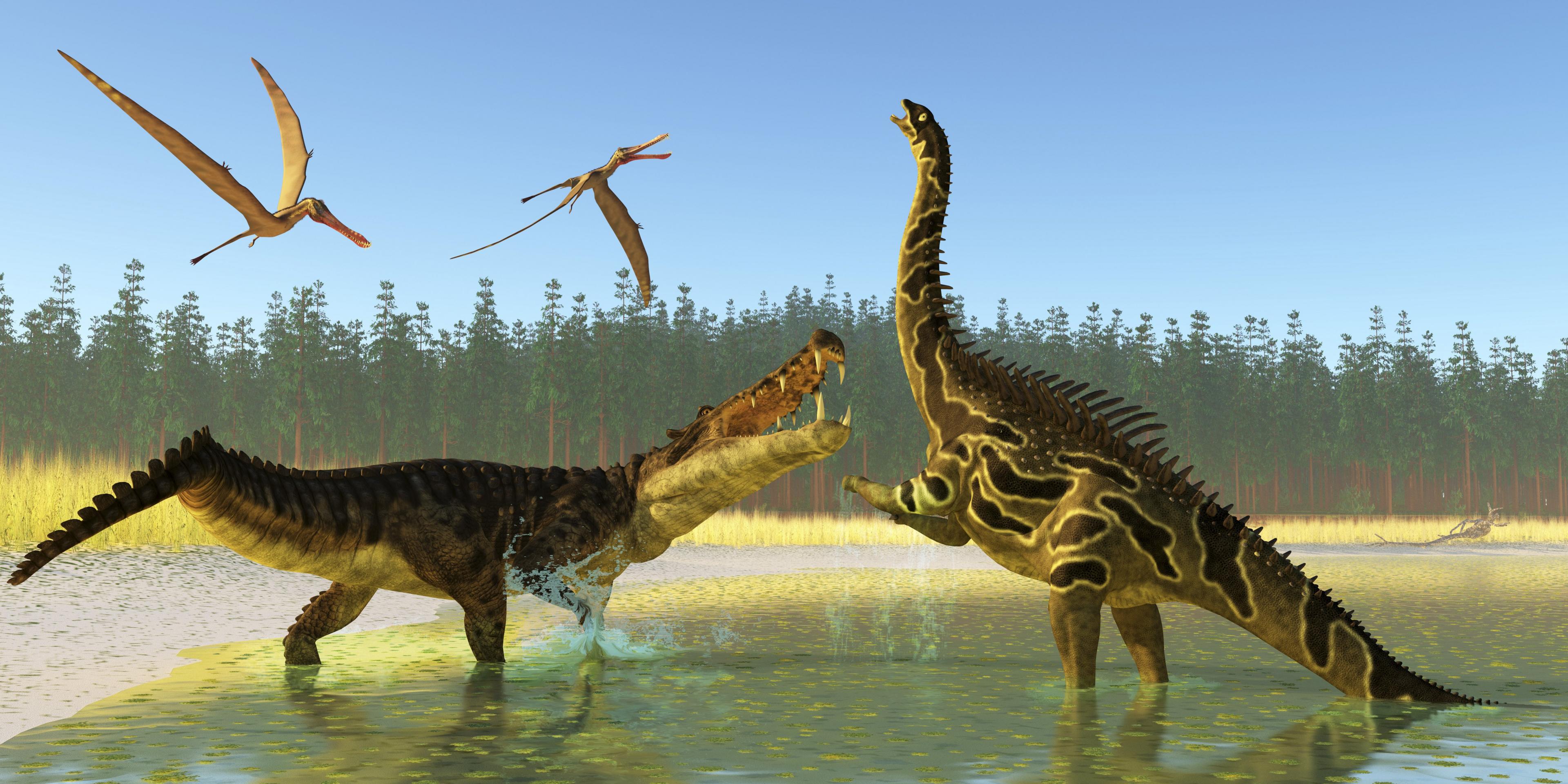 prehistoric-crocodiles-with-dinosaurs